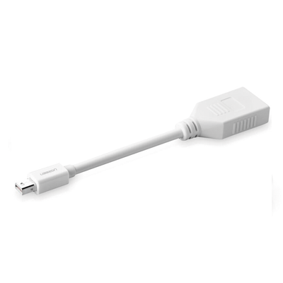 Cable Mini DP Macho a DP Hembra | Thunderbolt 2 | Version DP 1.2 | Soporta 4K*2K | Cable de 15 cm (5.91 Pulgadas) | Color Blanco.