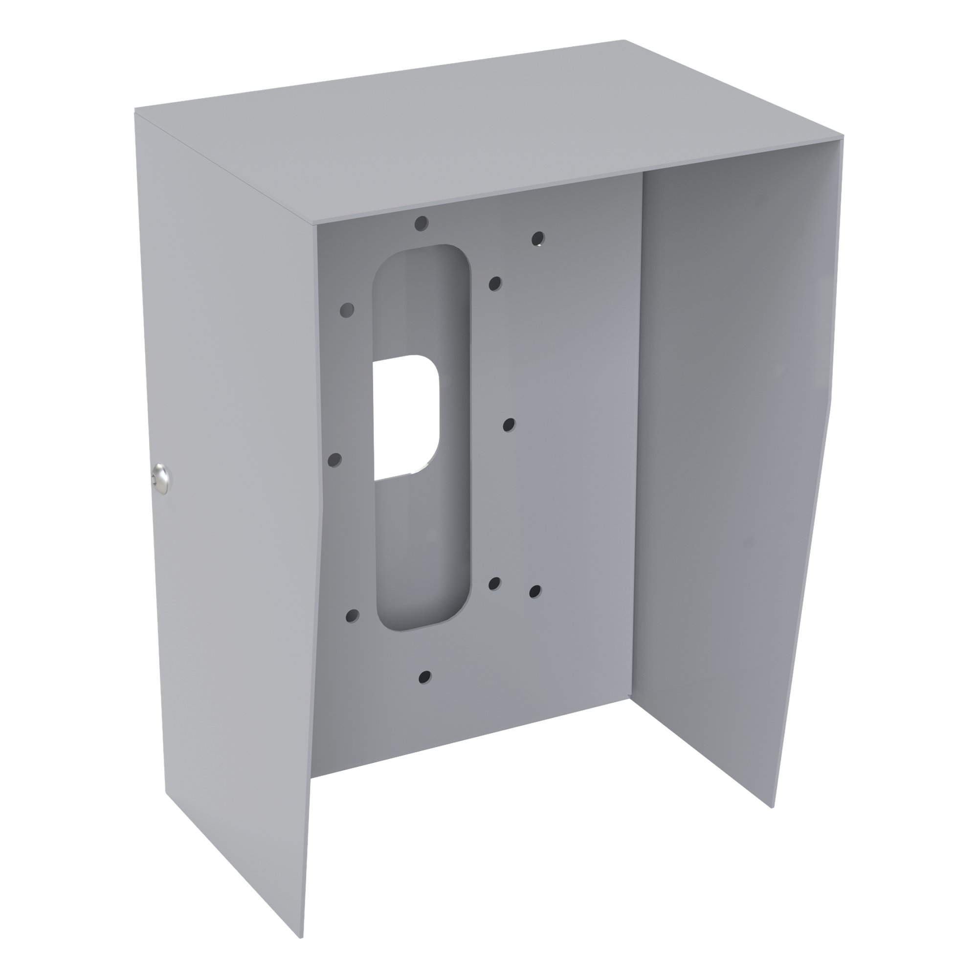 Cubierta Industrial para montaje de Porteros IP Fanvil y Grandstream, pintura electrostática color gris. — EPCOM INDUSTRIAL · SKU BASEINT