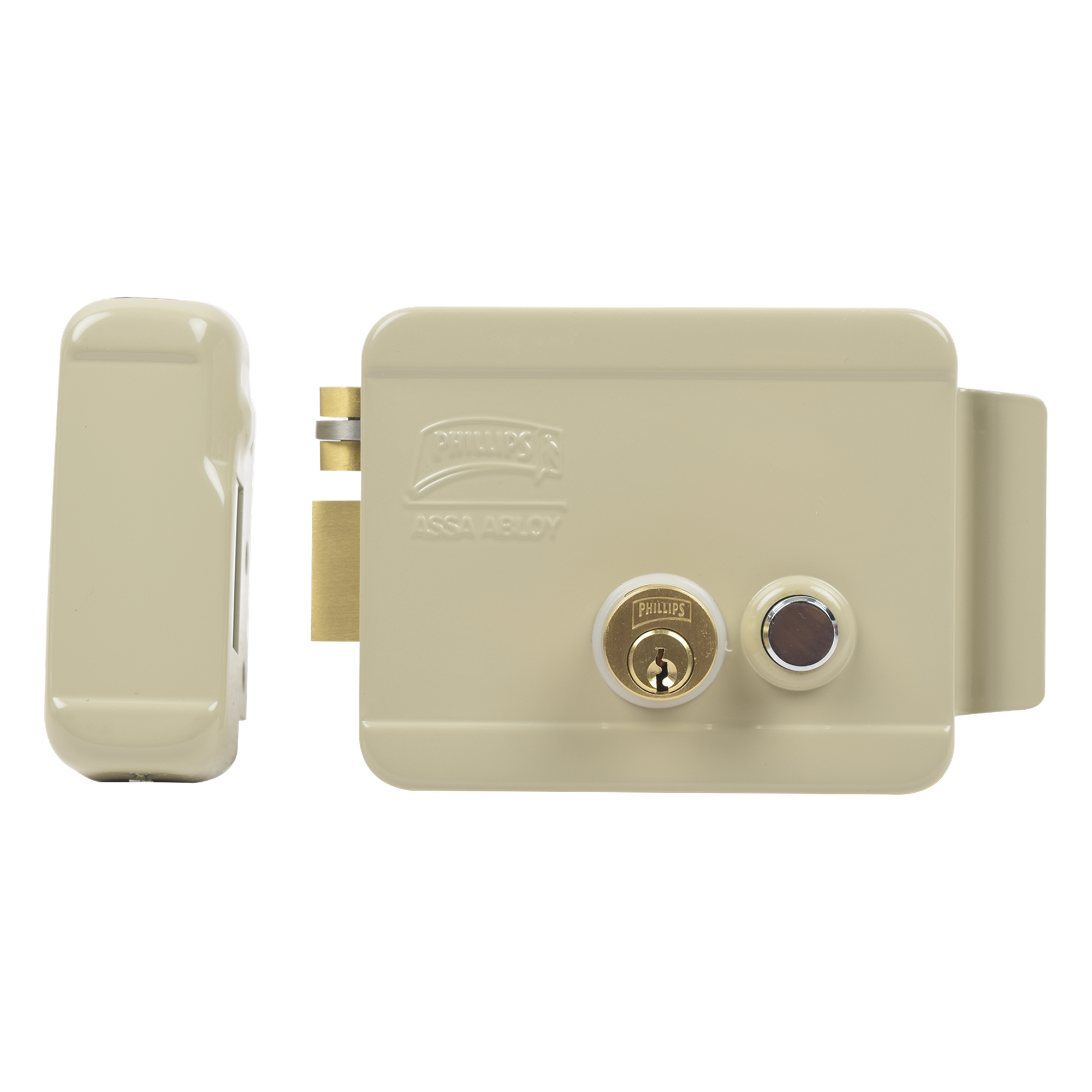 Cerradura Eléctrica / Incluye Llave /Con Botón integrado / Izquierda / Exterior — ASSA ABLOY · SKU 321-DCBI-ABG