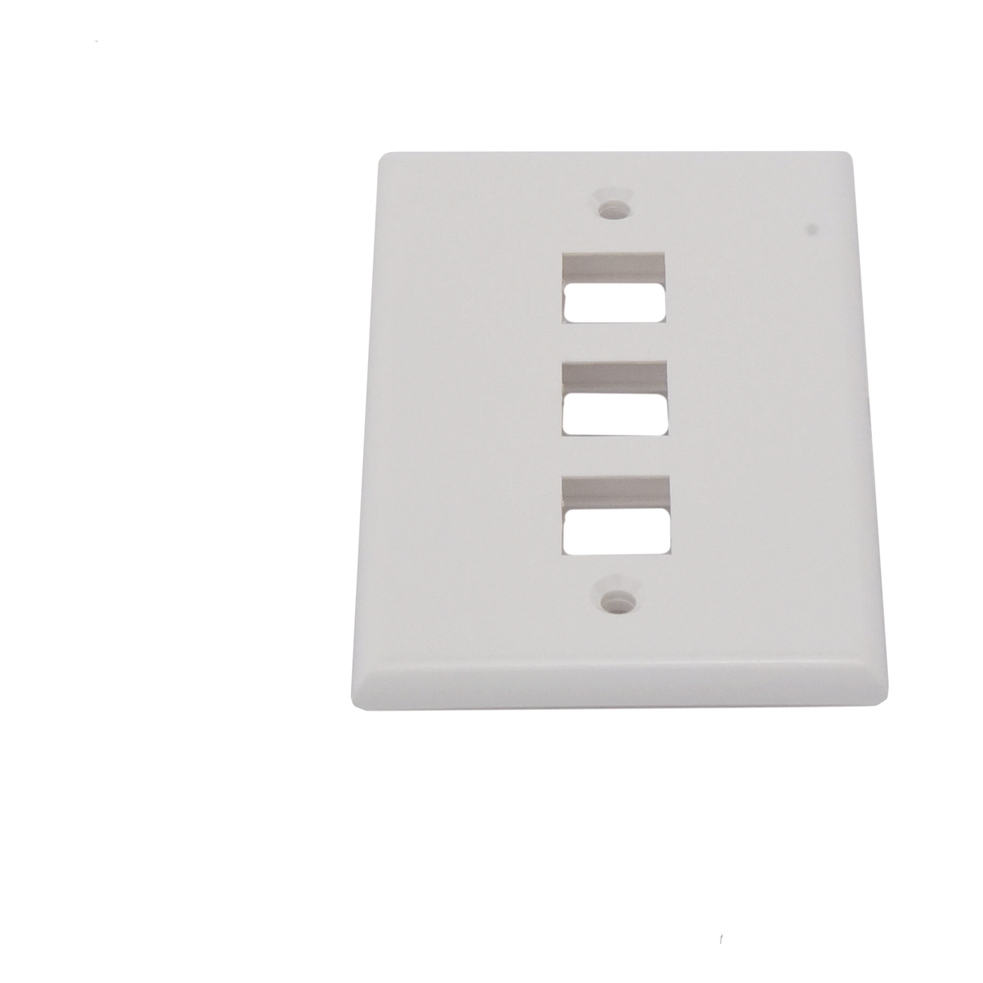 Placa de Pared / 3 Puertos Keystone / Vertical / Termoplástico UL94V-0 / 2.75'x4.52'