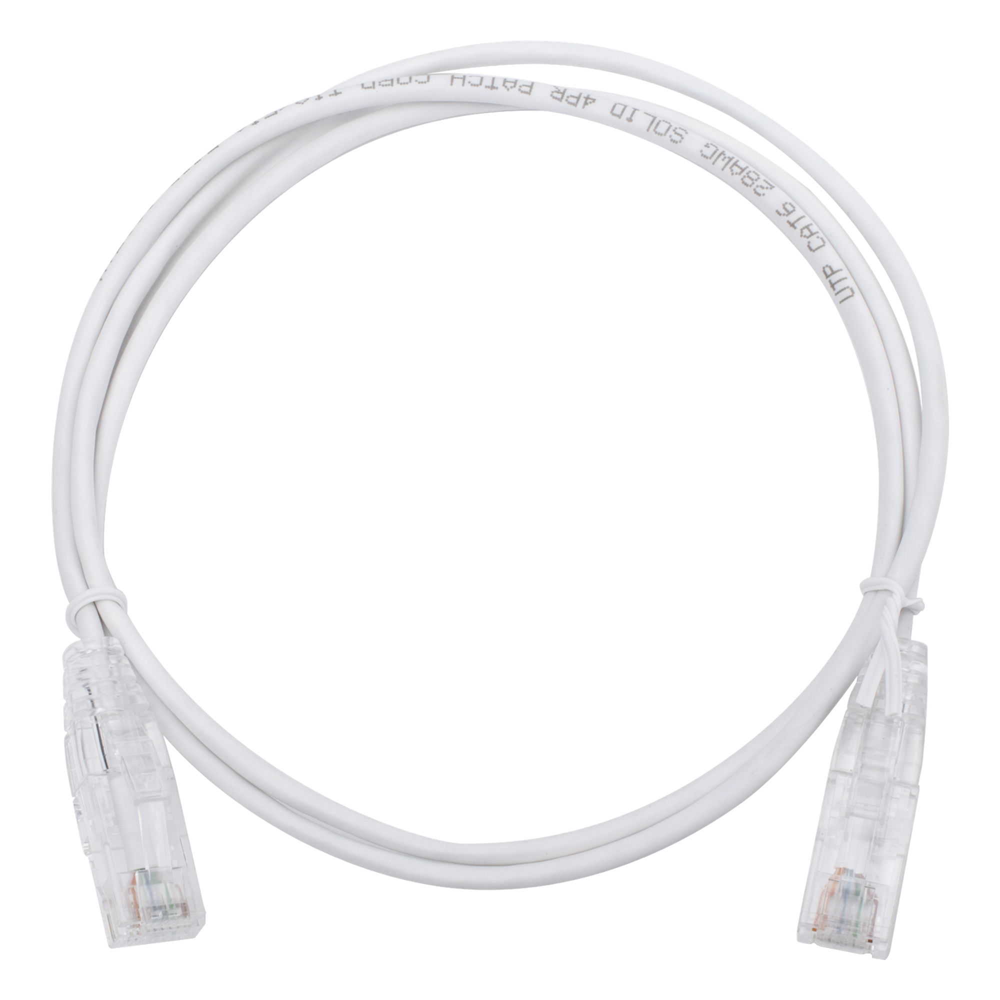 Cable de Parcheo Slim UTP Cat6 - 1 Metro (3.28 Pies), Blanco, Diámetro Reducido (28 AWG) — LINKEDPRO BY EPCOM · SKU LP-UT6-100-WH28