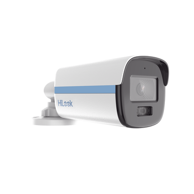 [Dual Light + ColorVu] Bala TURBOHD 3K / 5 Megapixel / Lente 3.6 mm / Audio por Coaxitron / 40 mts IR + 40 mts Luz Blanca / Exterior IP67 / Metal / dWDR