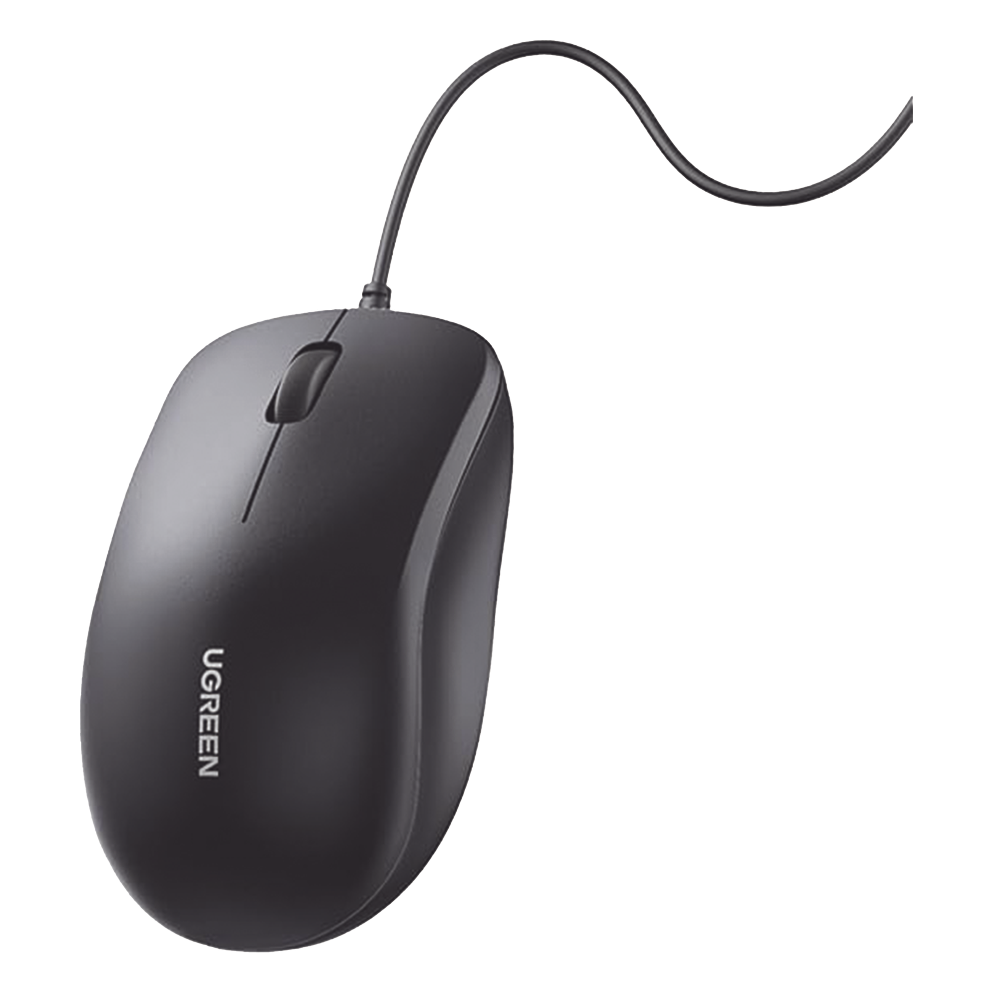 Mouse Óptico USB | Cable USB de 1.5 metros | 3 Botones | 1200DPI | Diseño Ergonómico | Silencioso | Color Negro | Windows / MacOS / Linux / Chrome y otros | También Compatible con DVR / NVR. — UGREEN · SKU 90789