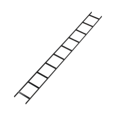 Escalera Tubular de 1.5" de Peralte y 12" de Ancho y 3.05 Metros de Largo, Pintura Epóxica Color Negro, Ideal Para Utilizarse en Centros de Datos o Cuartos de Telecomunicacionesl, incluye Coples y Tornillería