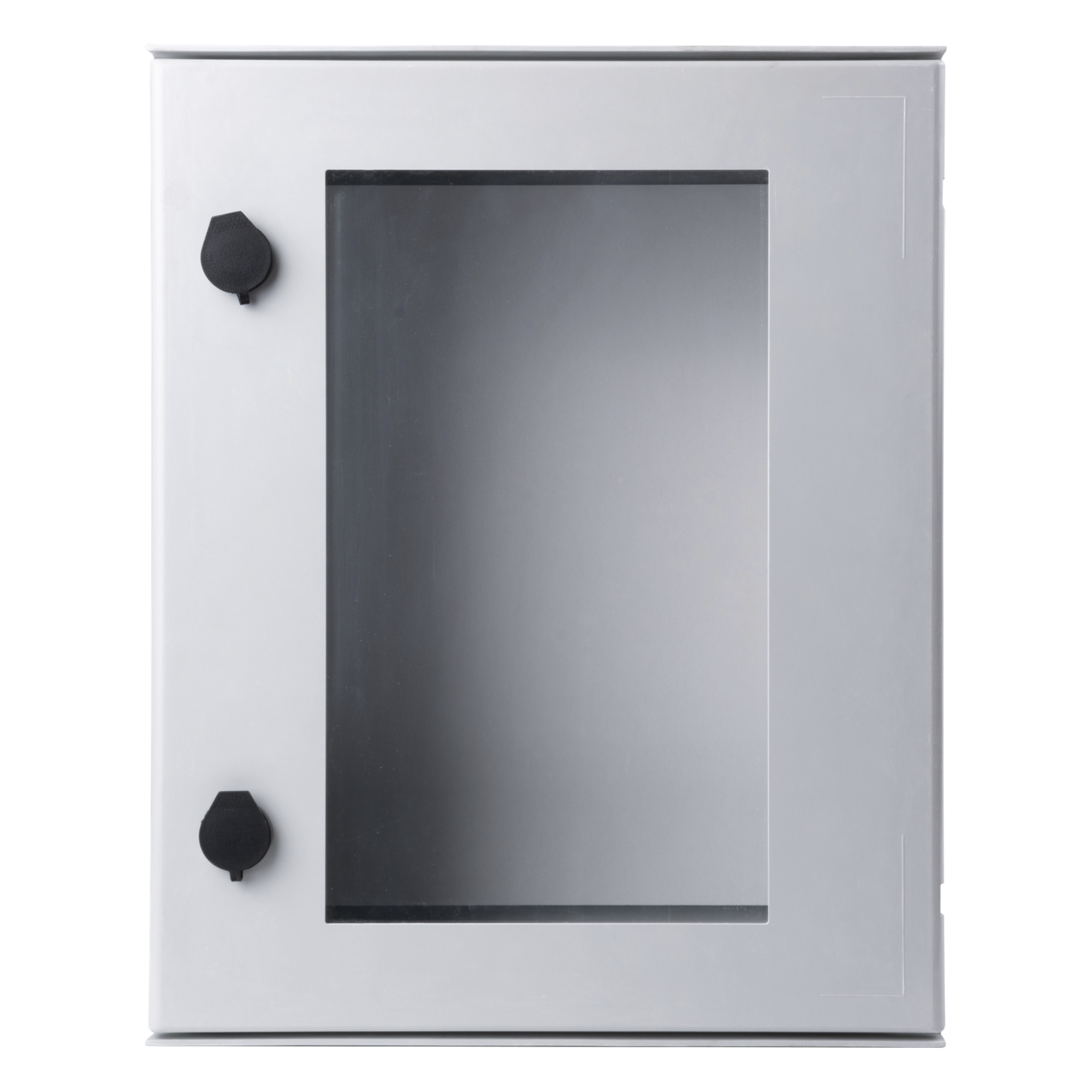 Gabinete de Poliéster IP65 Puerta Transparente, Uso en Intemperie (400 x 500 x 200 mm) con Placa Trasera Interior de Plástico (Incluye Chapa y Llave).