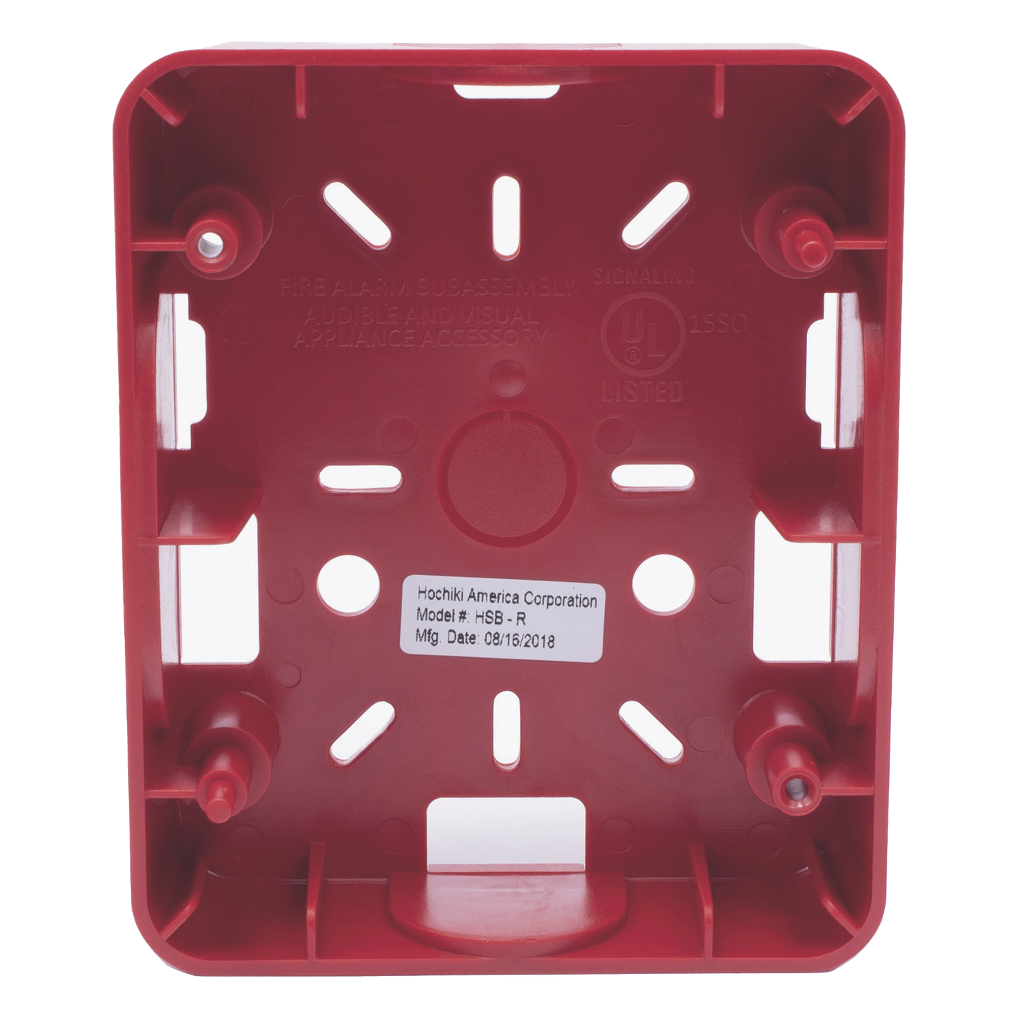 Caja Trasera Resistente a la Intemperie, Roja (para usar con la serie de estrobos HE) (0500-06360) De Hochiki  — HOCHIKI · SKU HSB-R