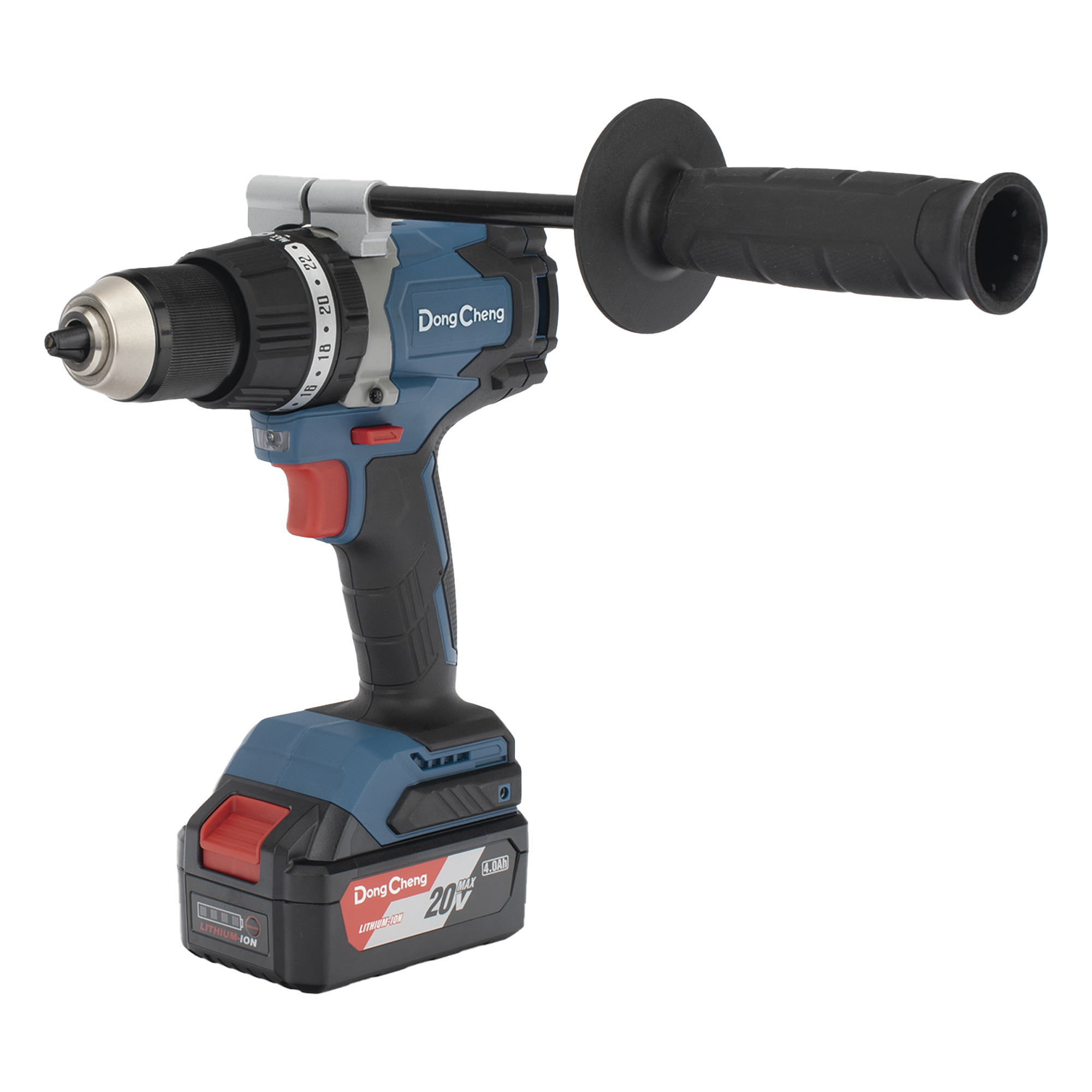 Rotomartillo Inalámbrico 20V / Motor Brushless / Broquero 1/2 in / 120 Nm Par Máximo / 2 Baterías 4.0Ah con Cargador y Maletín — DONGCHENG · SKU DCJ-Z0313-EM