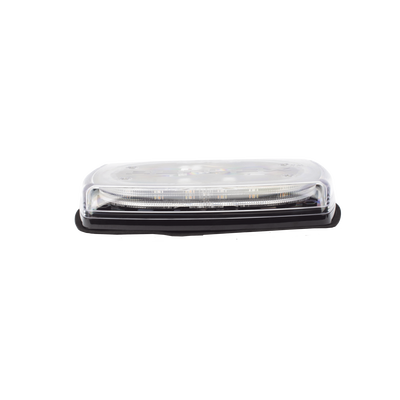Mini torreta de 48 LED 10" Ámbar/Claro, Lente Transparente, Cableado