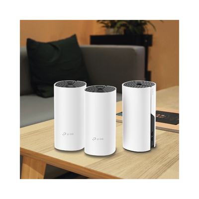 KIT 3 Routers Inalámbricos MESH Interior para Hogar / Doble Banda Wi-Fi 5 AC1200 Mbps / 2 Puerto Gigabit WAN/LAN / 2 Antenas Internas / Administración Mediante la App Deco (iOS, Android)