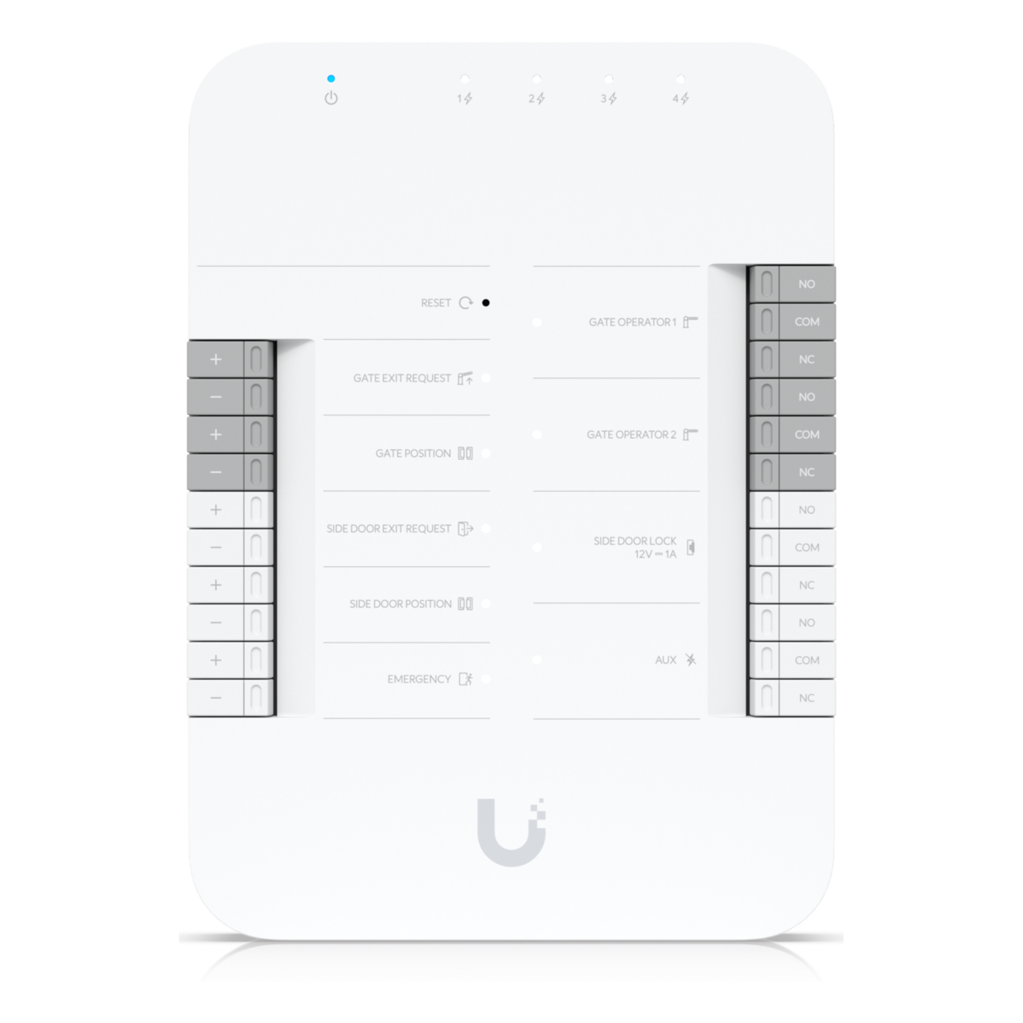 Gate Hub Avanzado / Control de Acceso de Puerta / PoE++ / 1 Puerta Principal y 1 Lateral / Interfaces 10/100/1000 Base-T — Ubiquiti Inc · SKU UA-HUB-GATE