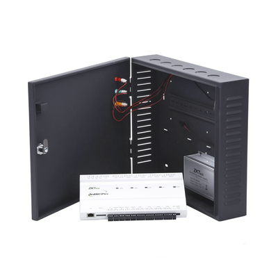 Controlador de Acceso 4 Puertas / 20,000 Huellas 30,000 Tarjetas / ADMS PUSH / TCP/IP / Gabinete y Fuente 12V 5A
