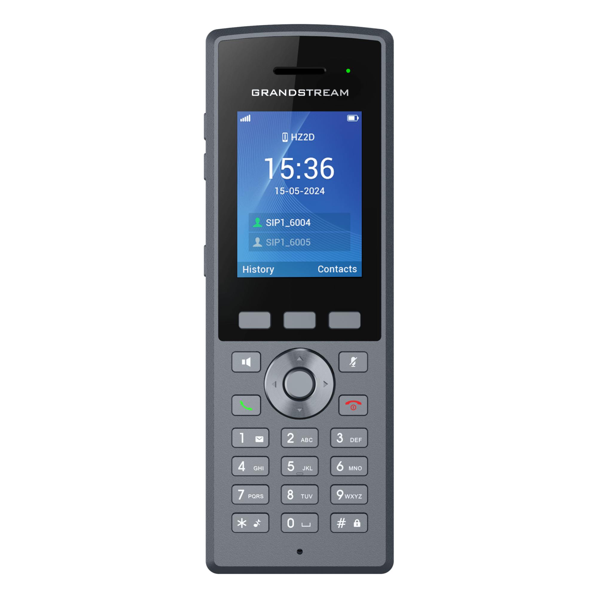 Teléfono IP Inalámbrico DECT / Alcance 400 m (1312.3 ft) Exteriores / IP67 / 20 Cuentas SIP / Pantalla TFT LCD 2.4 Pulgadas / Audio Full HD / Batería 2000 mAh