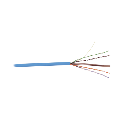 Bobina de Cable UTP Cat6, 23 AWG de 4 Pares, Alto Desempeño, PVC (CMR), 305 Metros (1000 Pies) Reelex (Color: Azul)