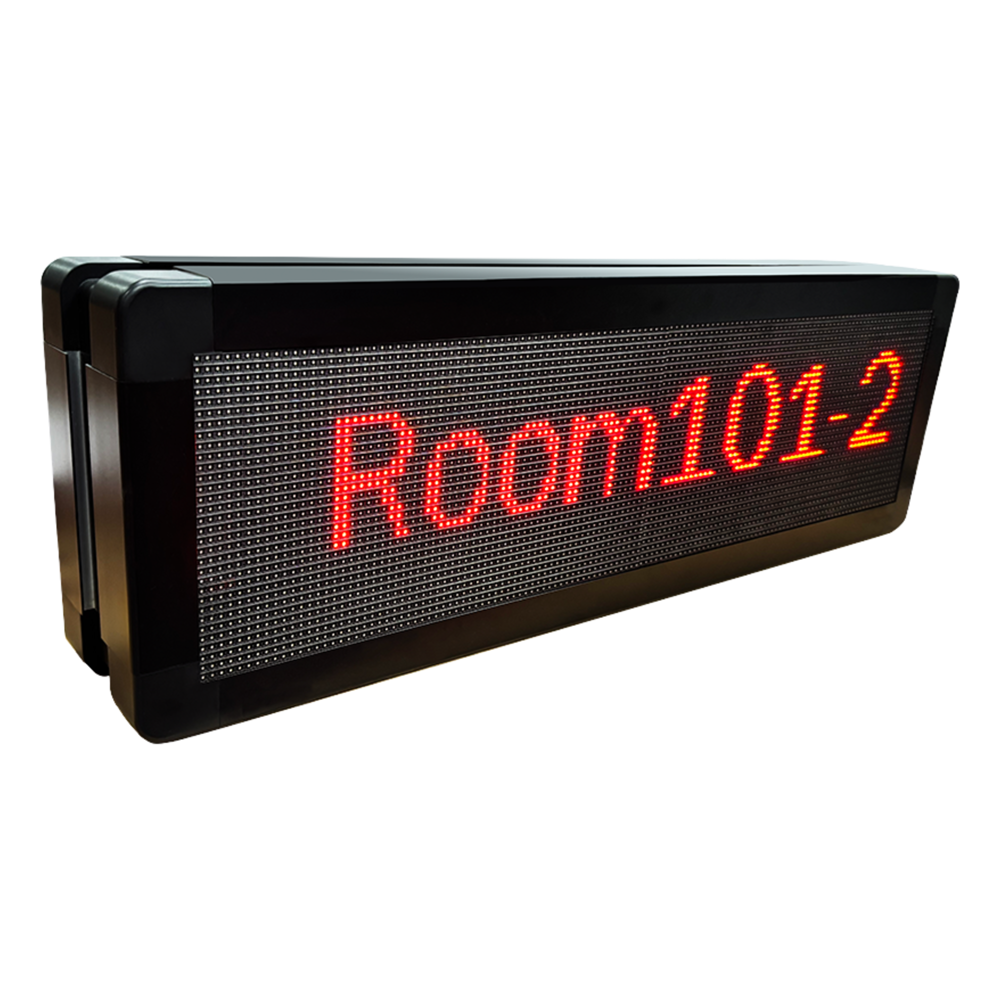 Pantalla LED de Pasillo / Doble Cara / Matriz 128×32 / Indicadores RGB / PoE / SIP / Montaje en Pared