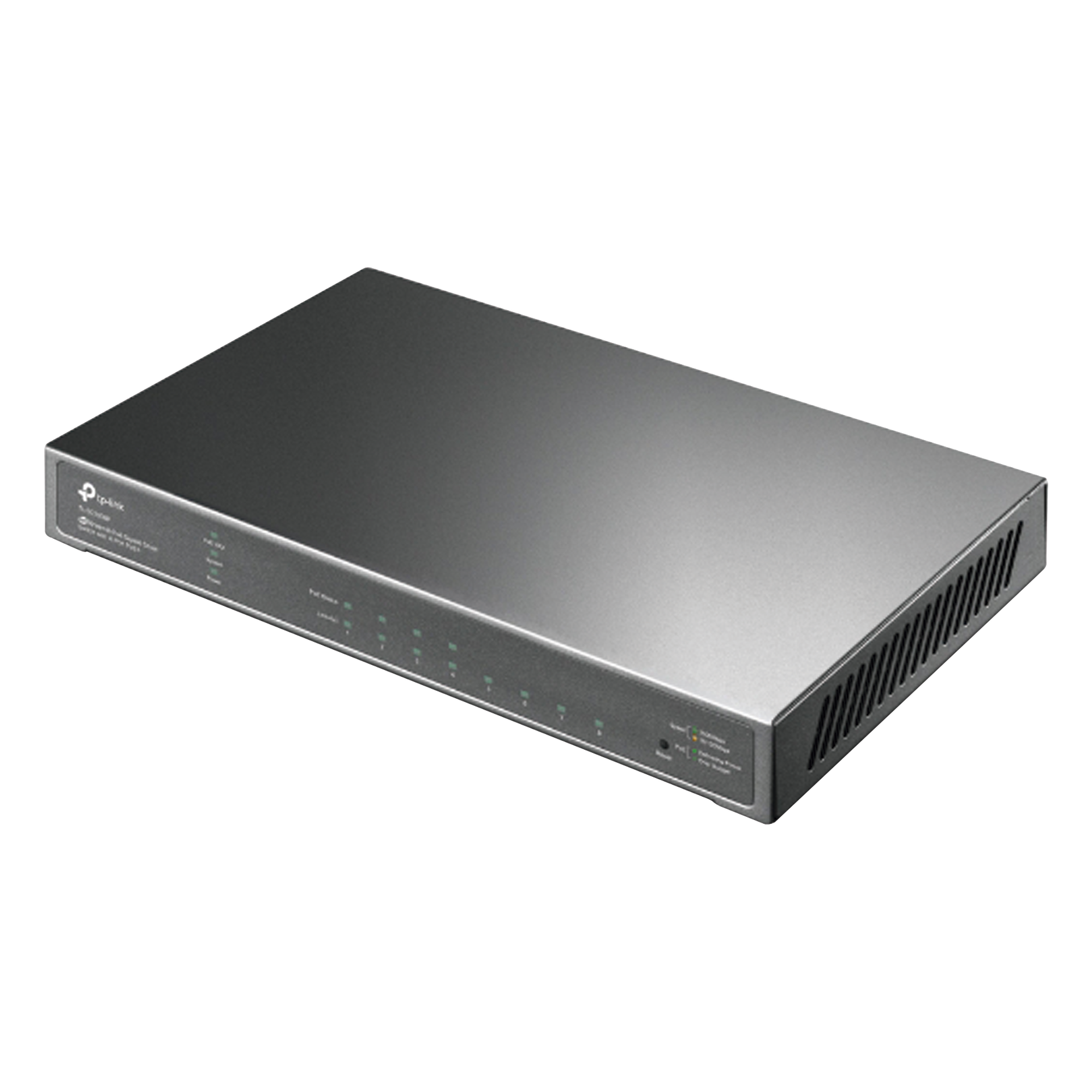 Switch Omada / 8 Puertos Gigabit / 4 Puertos PoE+ 802.3at/af / Presupuesto PoE 62 W / 30 W por Puerto / Gestión Cloud Omada / L3 Static Routing / Sin Ventilador / Metal — TP-LINK · SKU TL-SG2008P