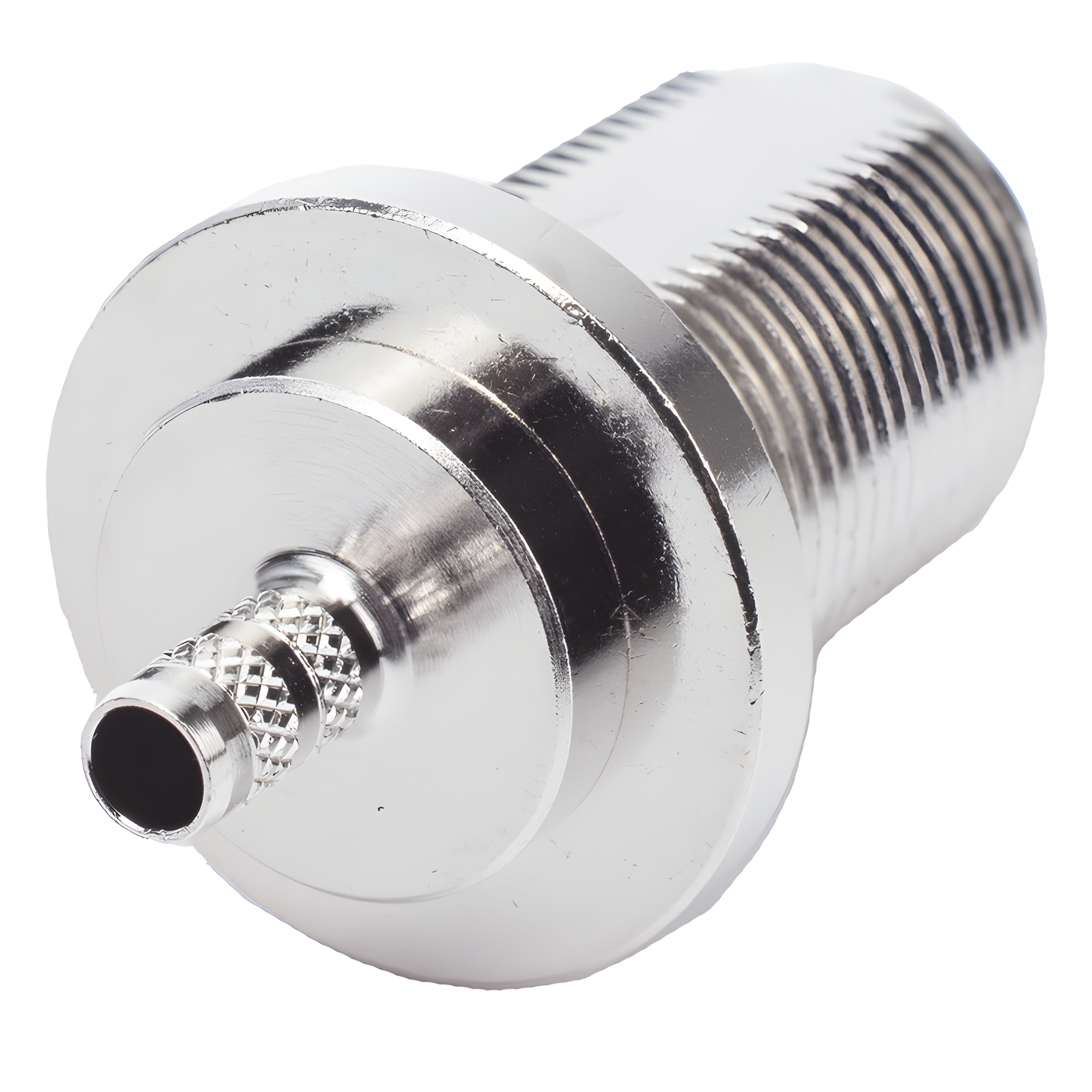 Conector N Hembra Hermético, montaje Frontal para panel en 2D Plano. — RF INDUSTRIES,LTD · SKU RFN-1022-8C