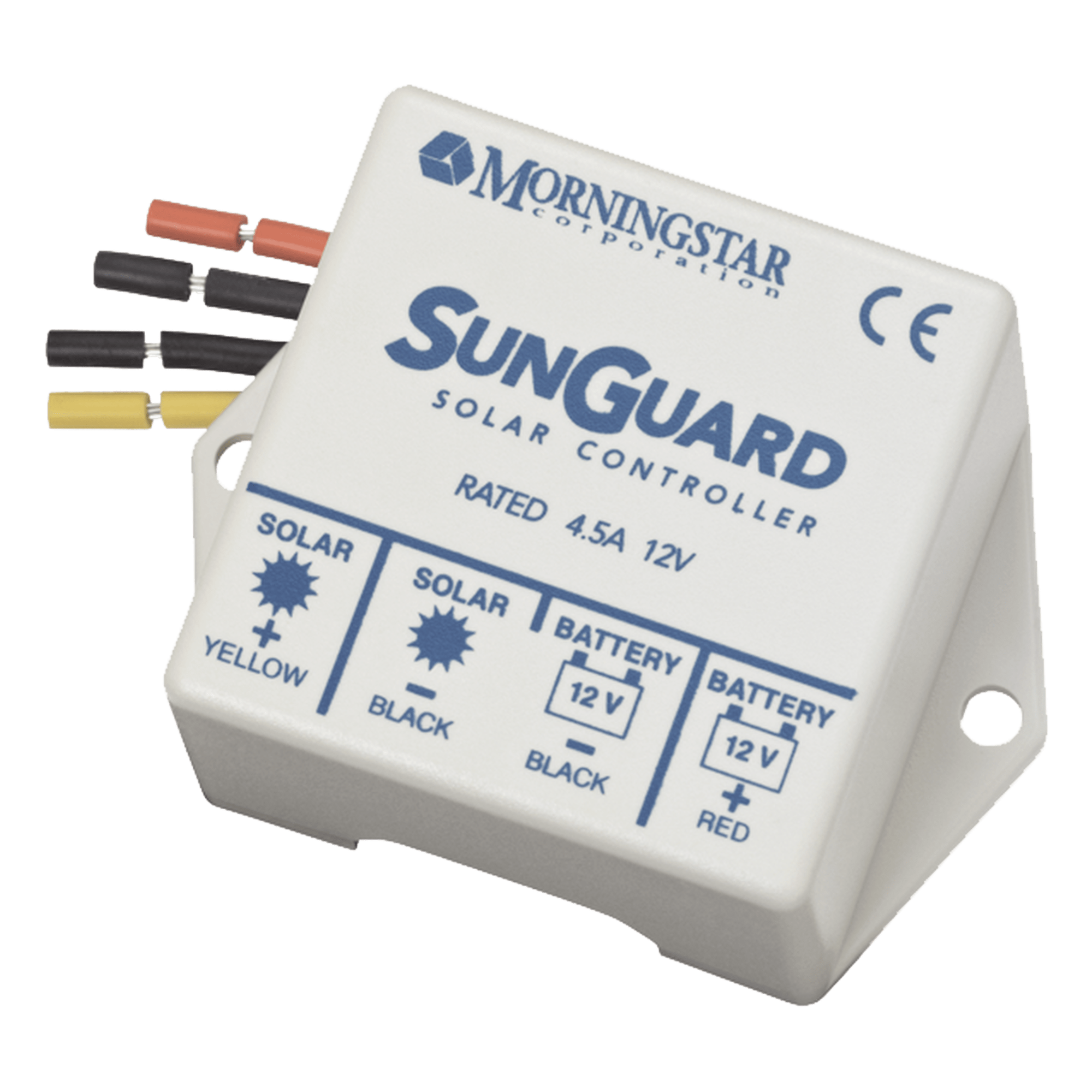 Controlador de Carga Solar PWM SunGuard 4.5 A / 12 VCC / Compensación de Temperatura / 100% Estado Sólido / -40°C a +85°C — MORNINGSTAR · SKU SG-4