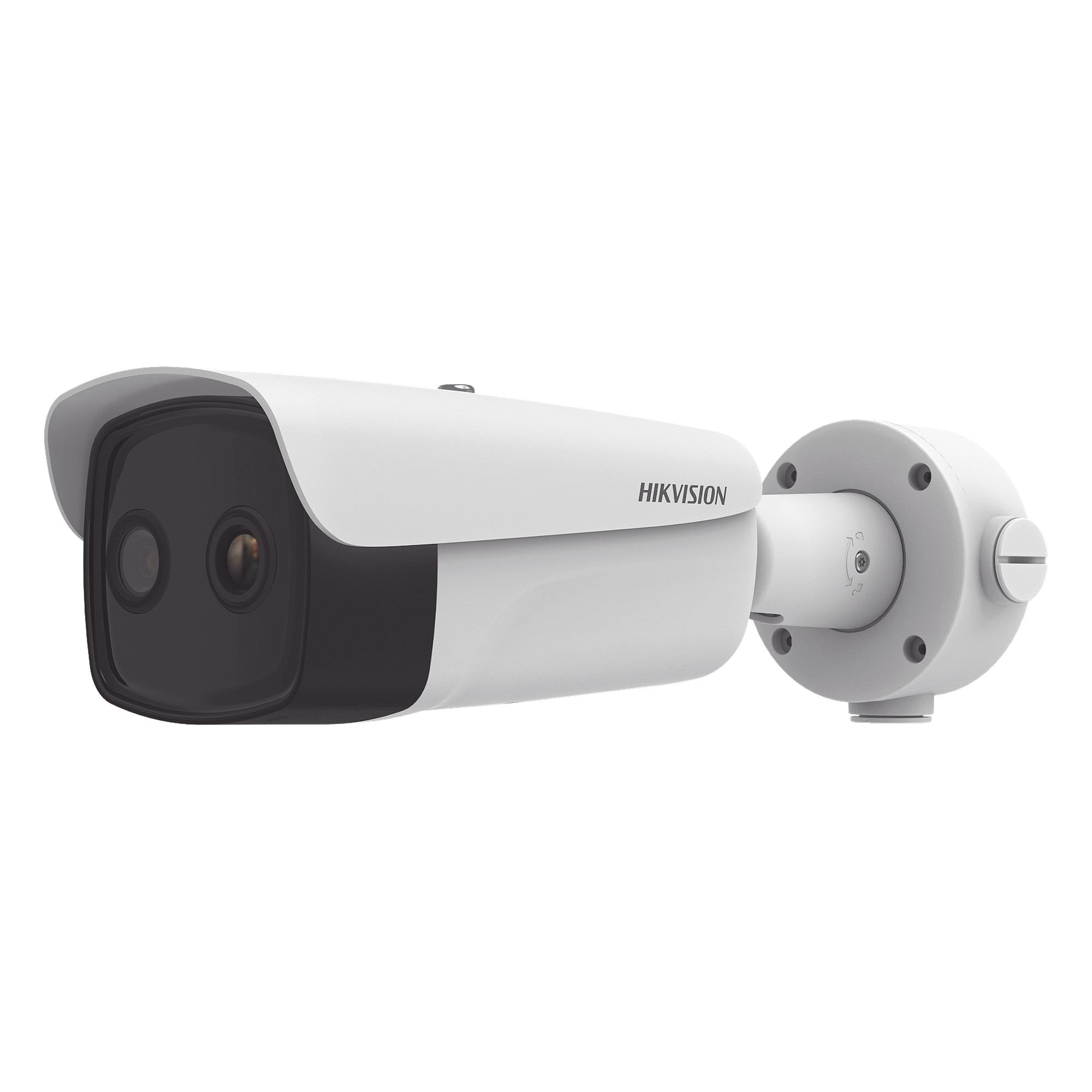 Bala IP Dual / Térmica 35 mm (384 X 288 ) / Óptico 15 mm (4 Megapixel) / 100 mts IR / IP66 / PoE / Termométrica / Detección de Temperatura / MicroSD — HIKVISION · SKU DS-2TD2637-35/QY(B)