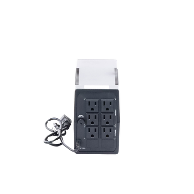 UPS de 600 VA / 360W / Protección Contra Sobrecarga y Descarga / Entrada y Salida 120 VCA / 6 Tomas NEMA 5-15R (4 con Respaldo y 2 sin Respaldo)