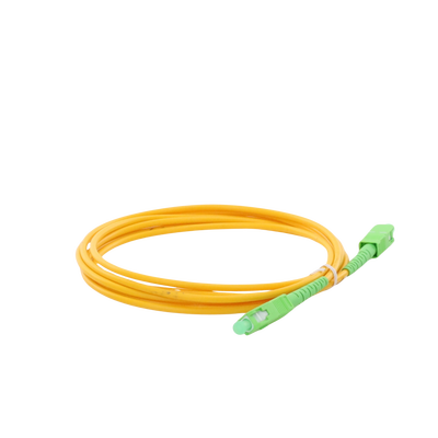 Jumper de Fibra Óptica Monomodo SC/APC-SC/APC Simplex de 3 Metros (9.84 Pies), 3mm