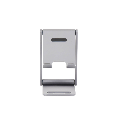 Soporte para Teléfono Celular de Aluminio | Angulo Ajustable | Amplia Compatibilidad con dispositivos de 4.7'' a 7.9'' | Antideslizante | Antiarañazos | Plegable | Color Gris.