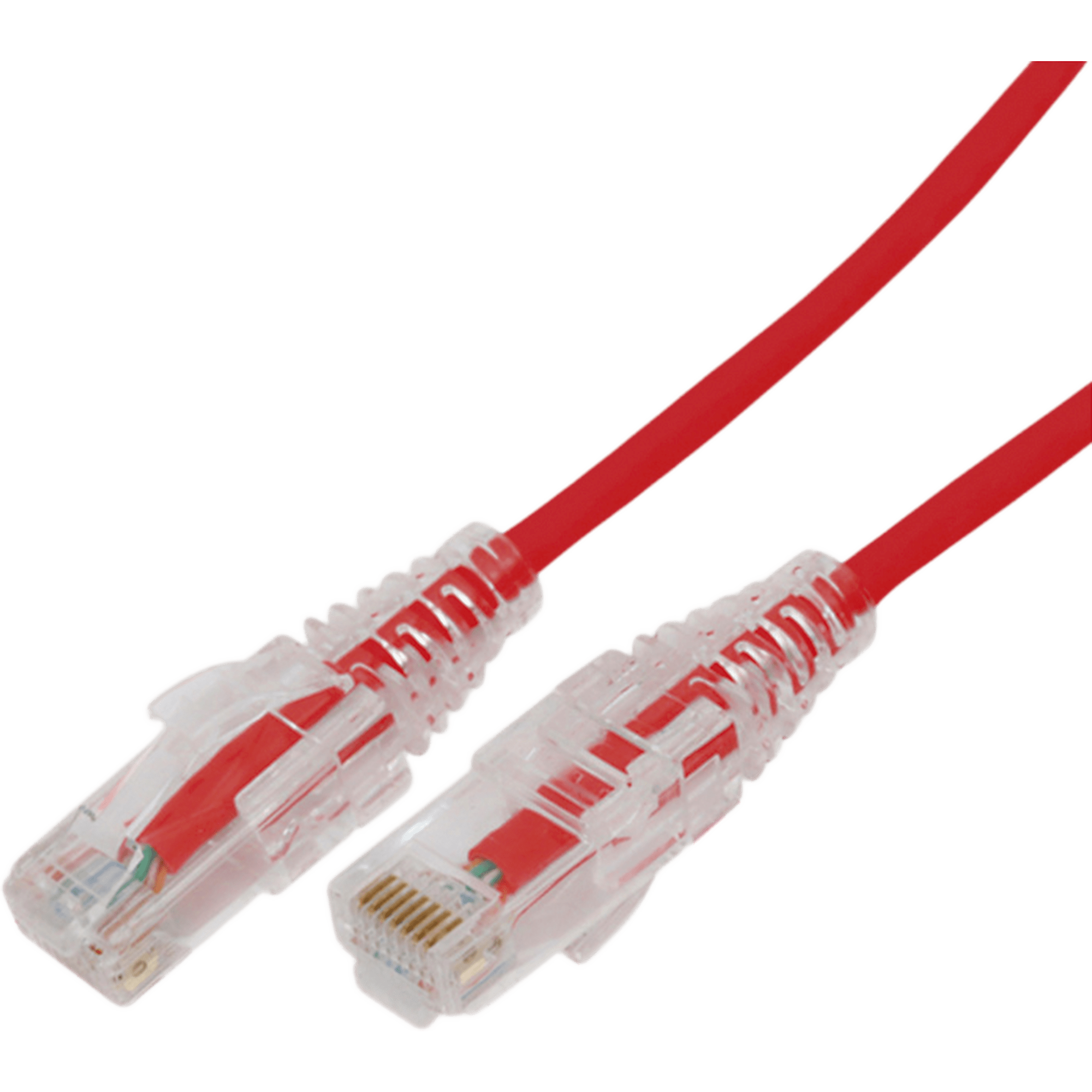 Cable de Parcheo Slim UTP Cat6A - 1 Metro (3.28 Pies) Rojo, Diámetro Reducido (28 AWG)