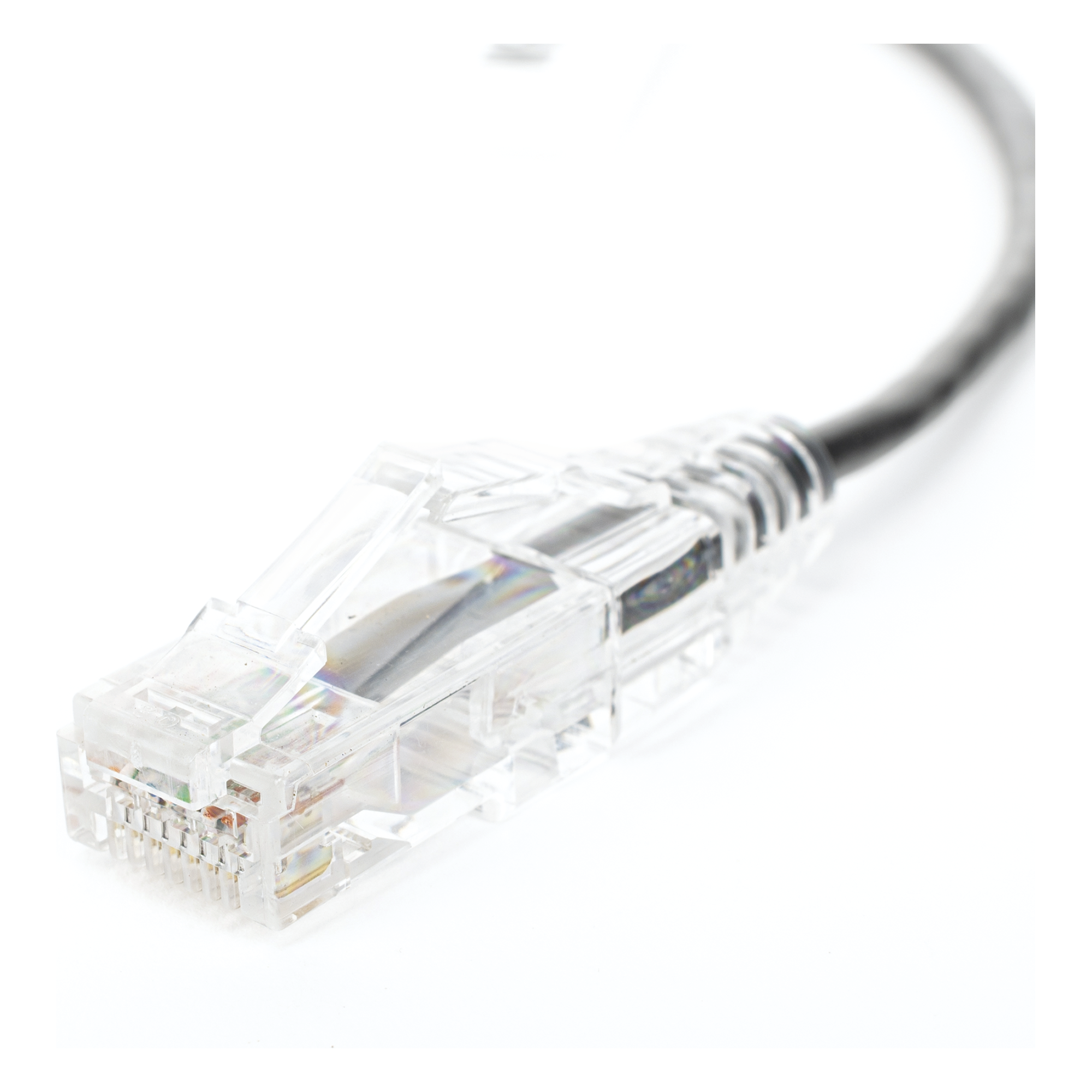 Cable de Parcheo Slim UTP Cat6 - 30 cm (11.81 Pulgadas) Negro Diámetro Reducido (28 AWG)