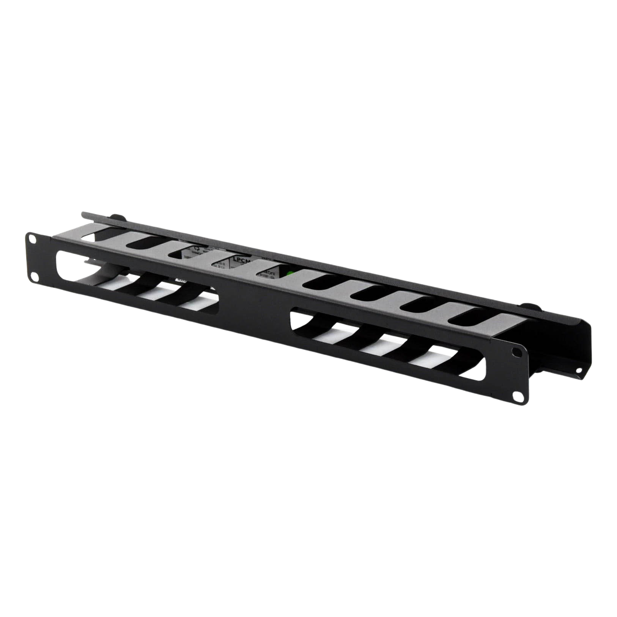 Organizador de Cables Horizontal de 1U para Rack de 19" con Cubierta Metálica