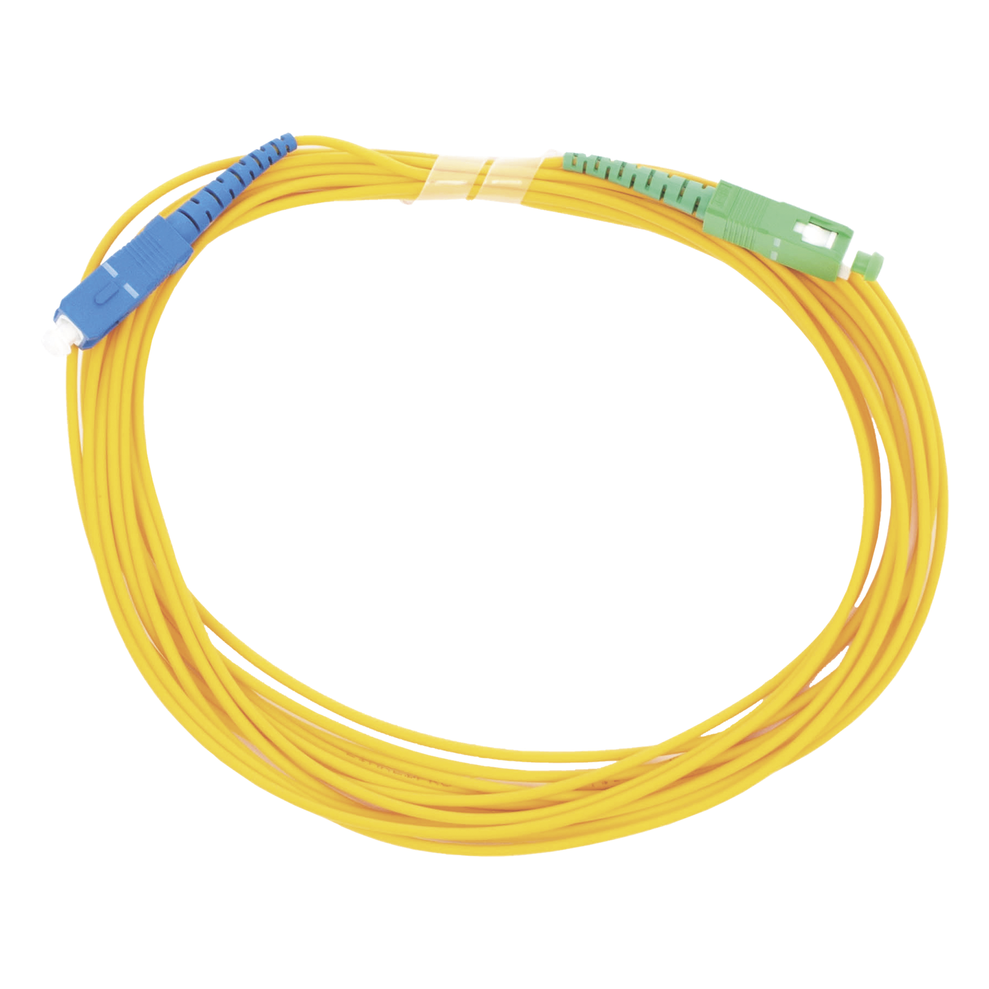 Jumper de Fibra Óptica Monomodo SC/UPC - SC/APC Simplex, Color Amarillo 5 Metros (16.40 Pies) — LINKEDPRO BY EPCOM · SKU LP-FO-SCU-SCA-05