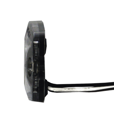 Luz Auxiliar de 4 LED, Ambar, Lente Transparente, SAE