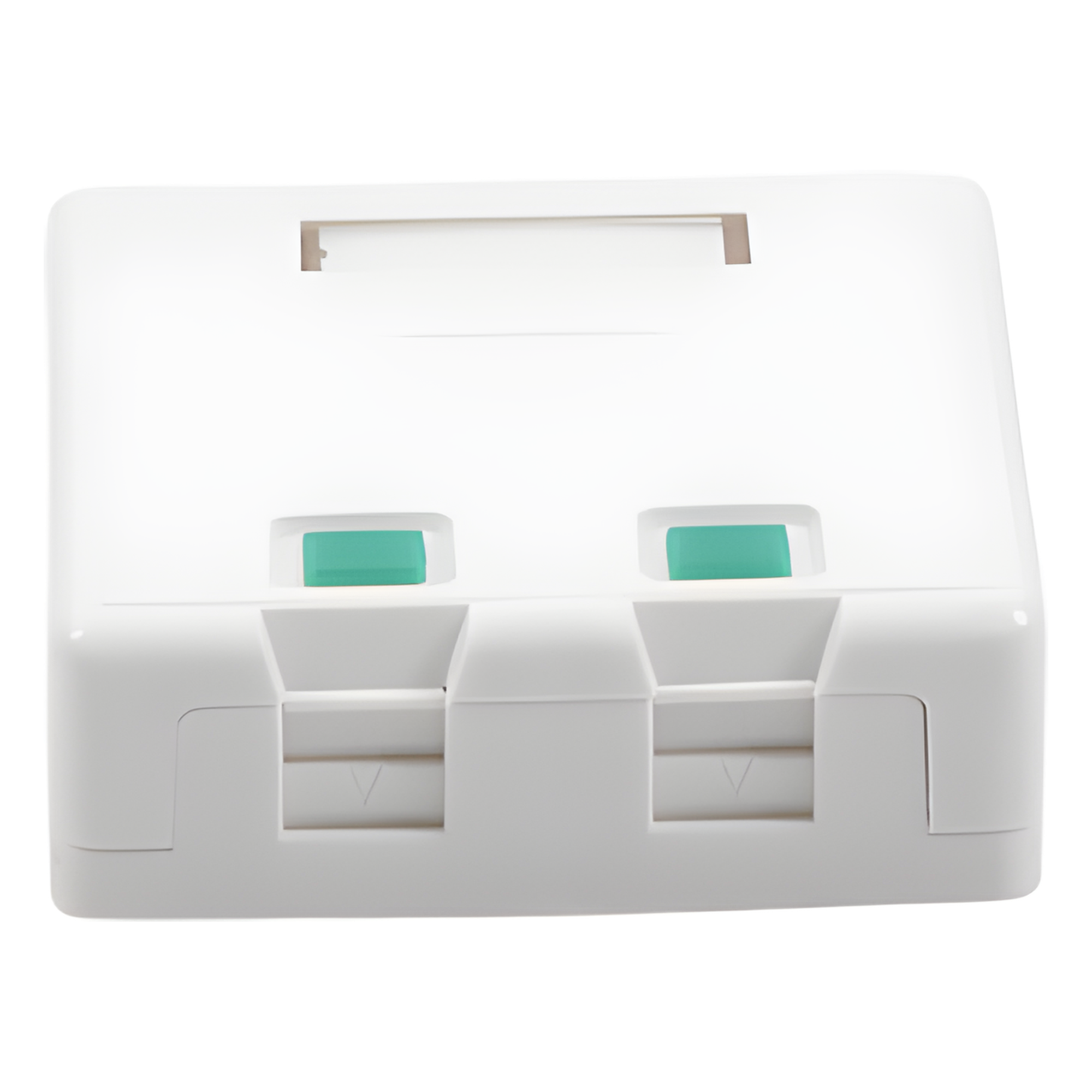 Caja de Pared / 2 Puertos Keystone / UL 94V-0 / Montaje Superficial Vertical / Incluye Kit de Herramientas
