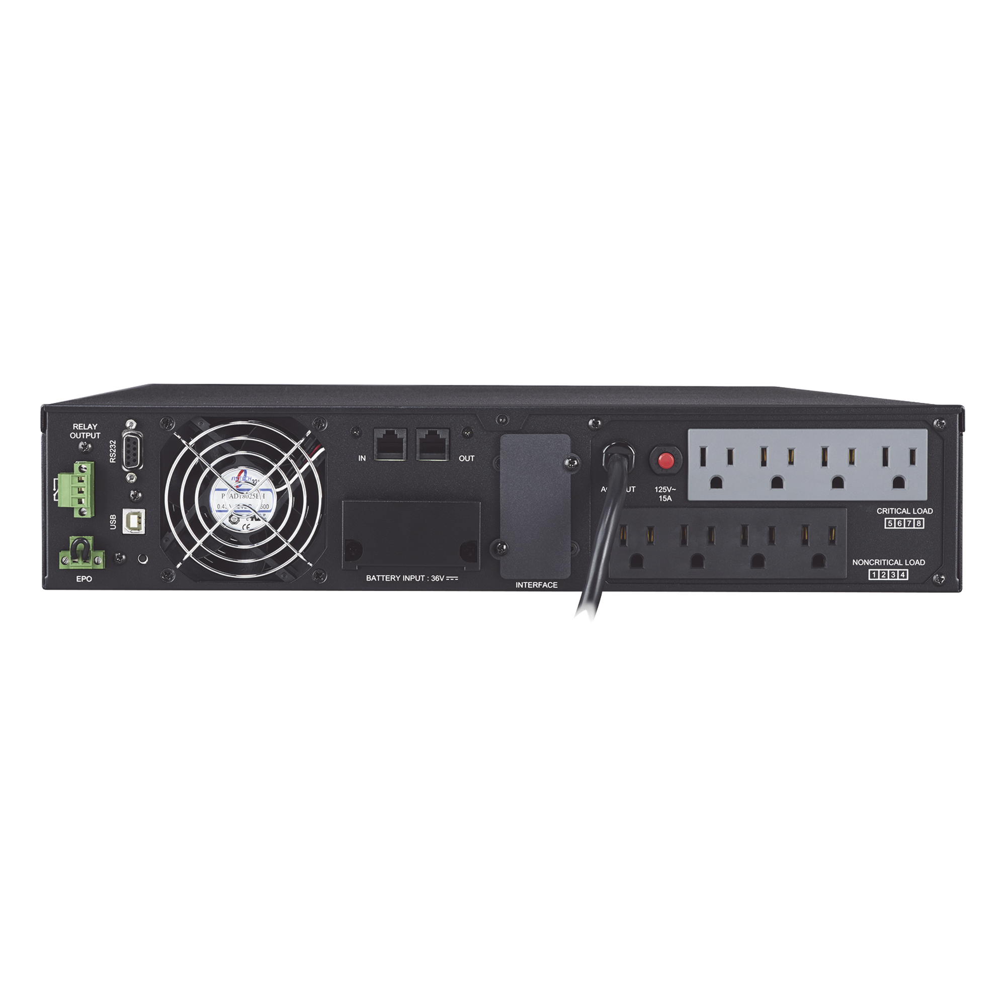 UPS de 1000 VA/900 W, Online Doble Conversión, Entrada 120 Vca NEMA 5-15P, Onda Senoidal Pura, Rack o Torre de 2 UR, Con 8 Tomas NEMA 5-15R