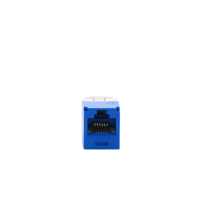 Conector Jack RJ45 Estilo TG, Mini-Com, Categoría 6, de 8 Posiciones y 8 Cables, Color Azul