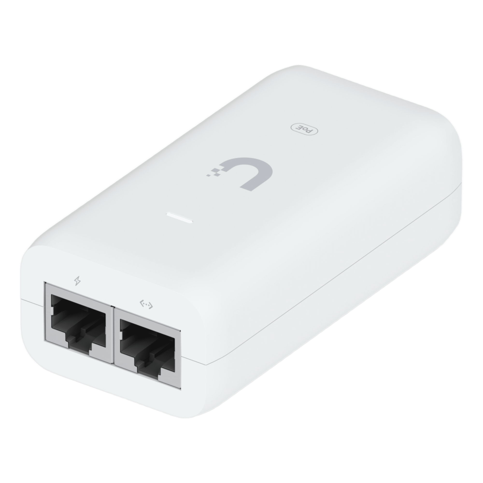 Inyector PoE / 802.3af / 48VDC 15W / Gigabit / 100-240VAC / 86x46x33 mm / 3.4x1.8x1.3 in — UBIQUITI · SKU U-POE