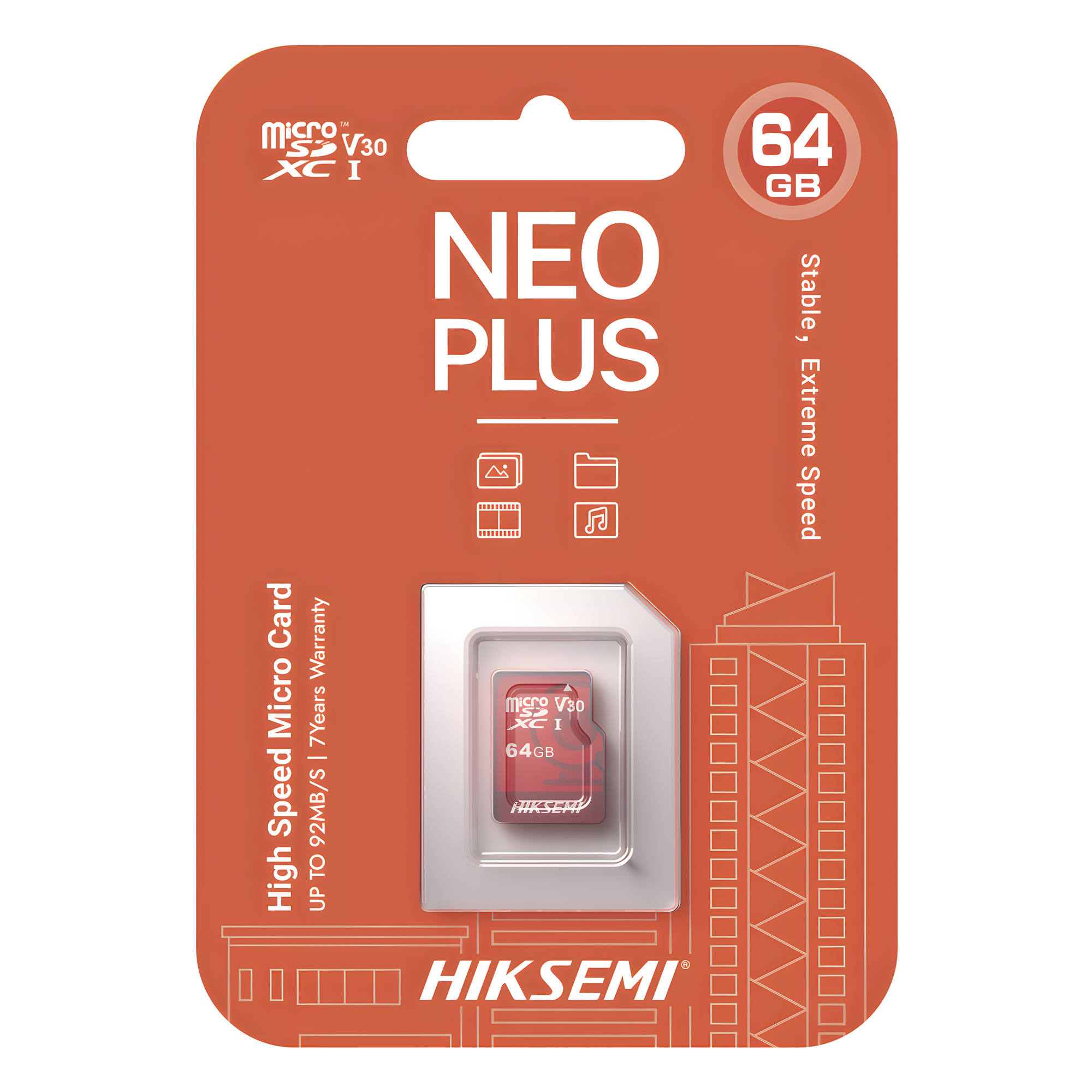 Memoria microSD / Clase 10 de 64GB / Especializada Para Videovigilancia (Uso 24/7) / Compatibles con cámaras HIKVISION y Otras Marcas / 95 MB/s Lectura / 40 MB/s Escritura