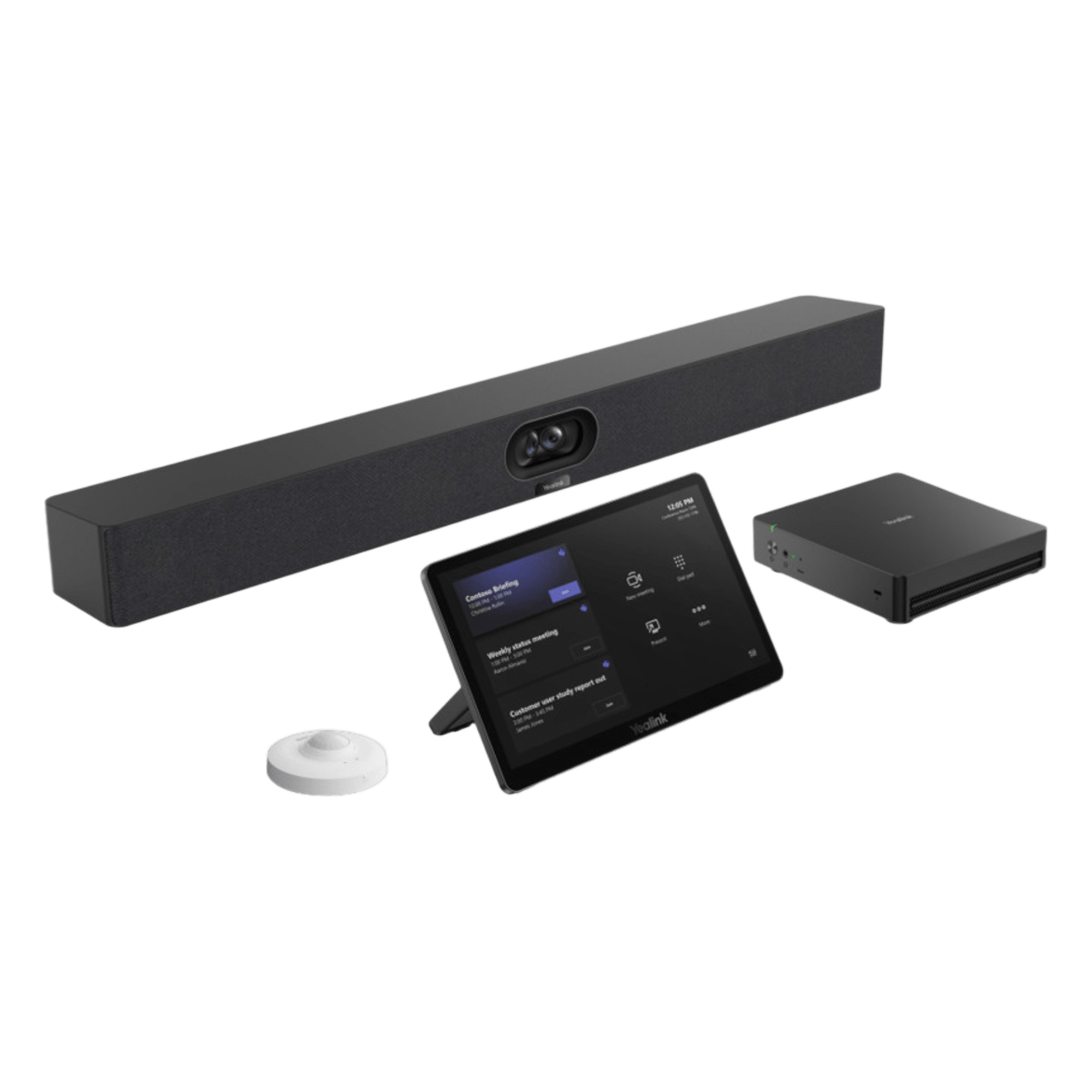 Sistema de Videoconferencia / Intel Ultra5 125H con NPU / Dual Cámara 48 MP / Audio 6 m (19.7 ft) / Pantalla Táctil 11.6" / Microsoft Teams Nativo / PoE CAT5e — YEALINK · SKU MVC-S40-C5U-000