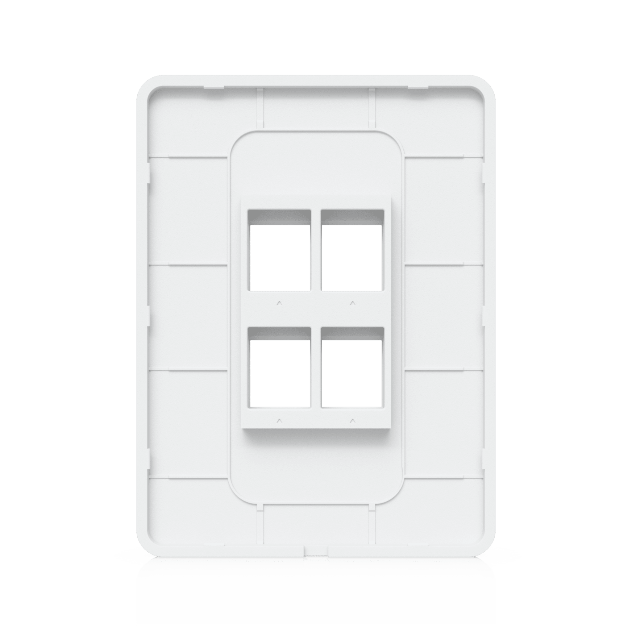 Placa Keystone / 4 Puertos / Superficie Pintable / Montaje 1-Gang / Paquete 4 Piezas