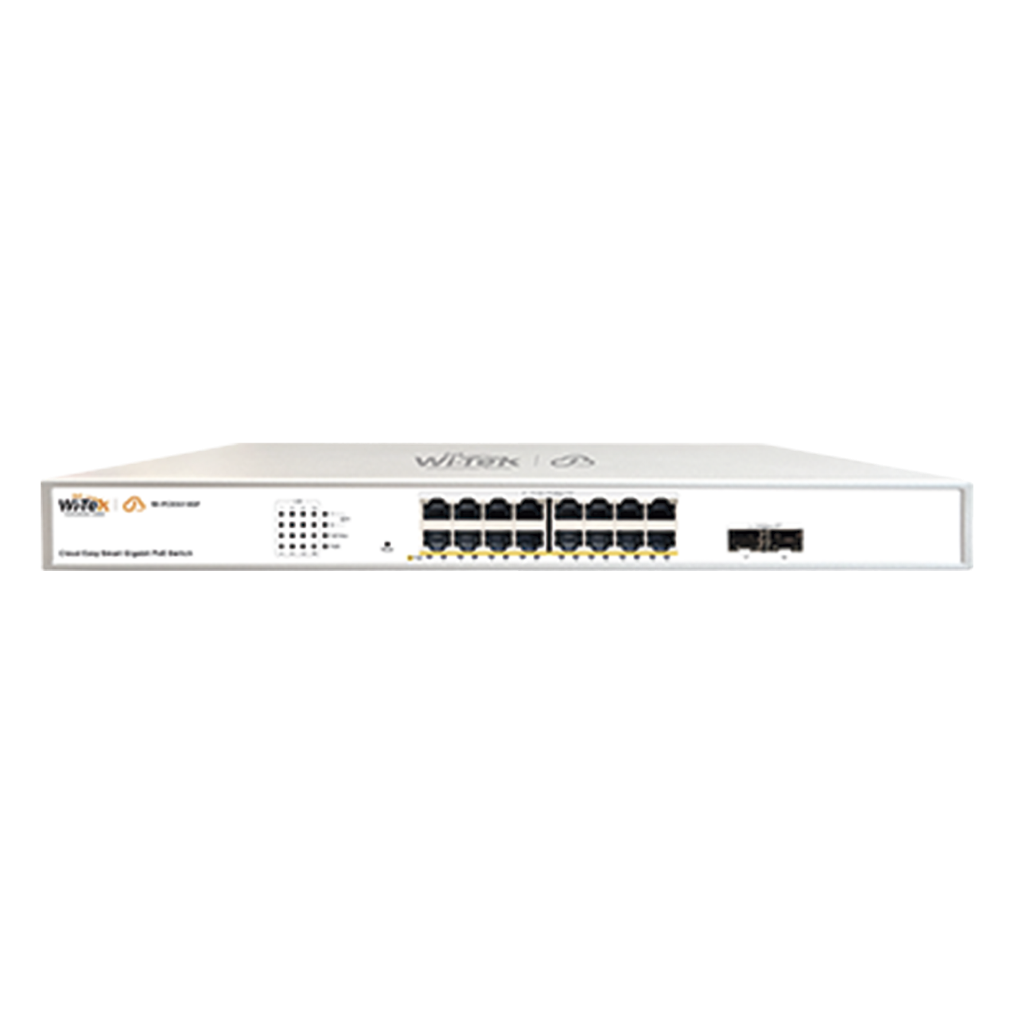 Switch Administrable PoE  / 16 puertos PoE af/at Gigabit /  2 x SFP Gigabit / Administración Cloud Gratuita / Presupuesto 240 W — WI-TEK · SKU WI-PCES318GF