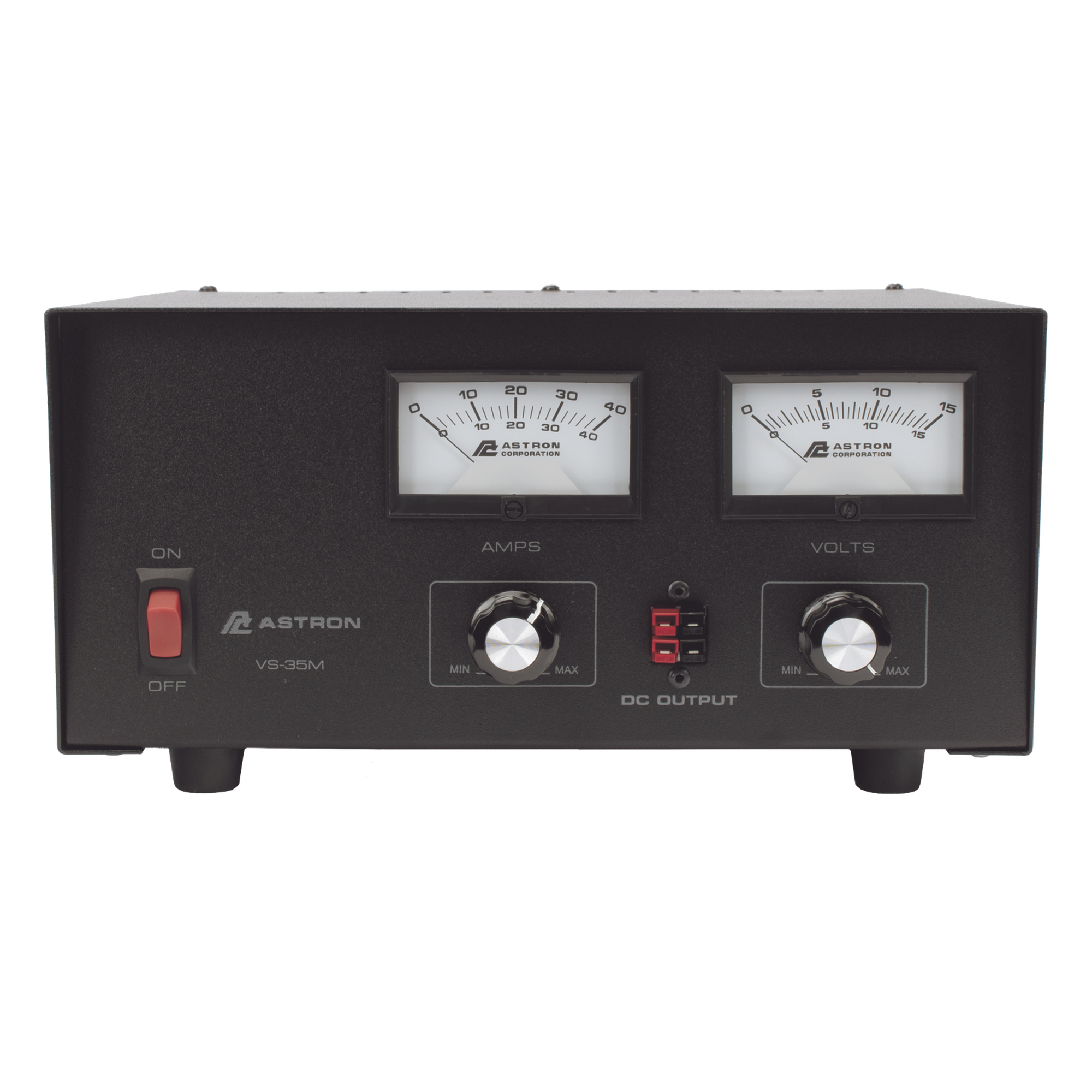 Fuente de poder 13.8Vcc, 35A, lineal, voltaje y corriente variable con medidores