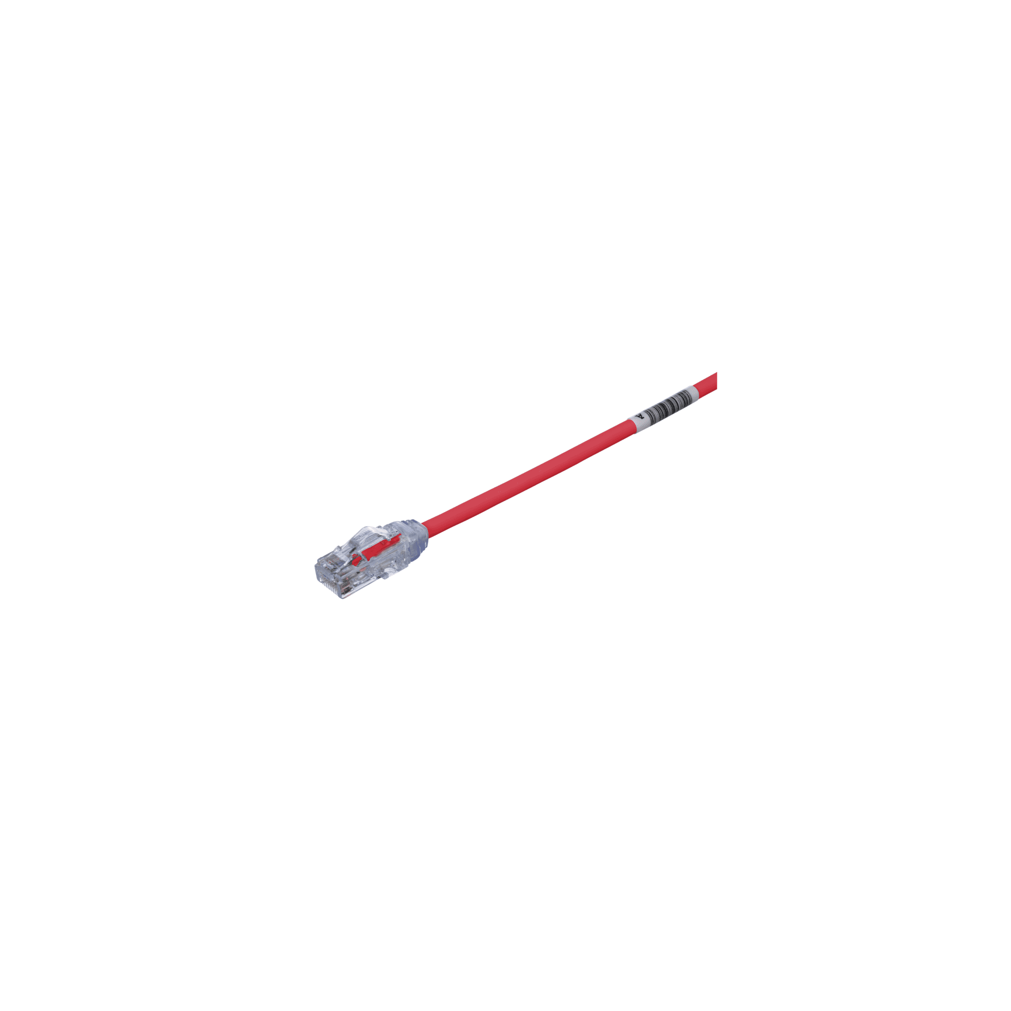 Cable de Parcheo UTP Cat6A, CM/LSZH, Diámetro Reducido (28AWG), Color Rojo, 4.57 Metros (15 Pies)