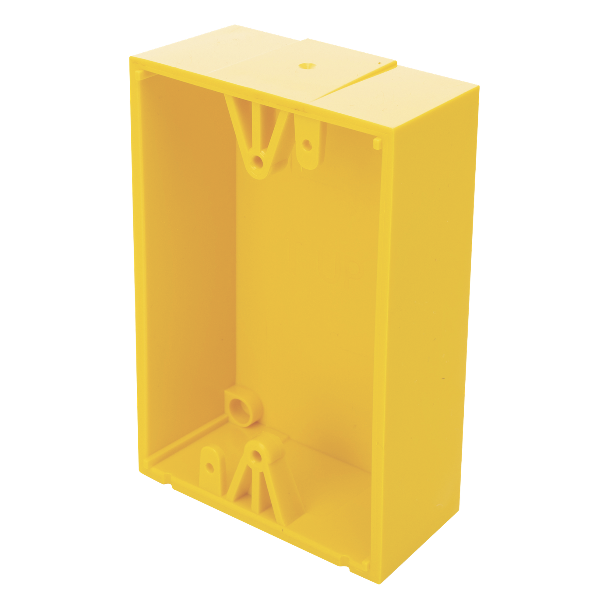 Caja trasera de montaje color amarillo para estaciones de parada STOPPER