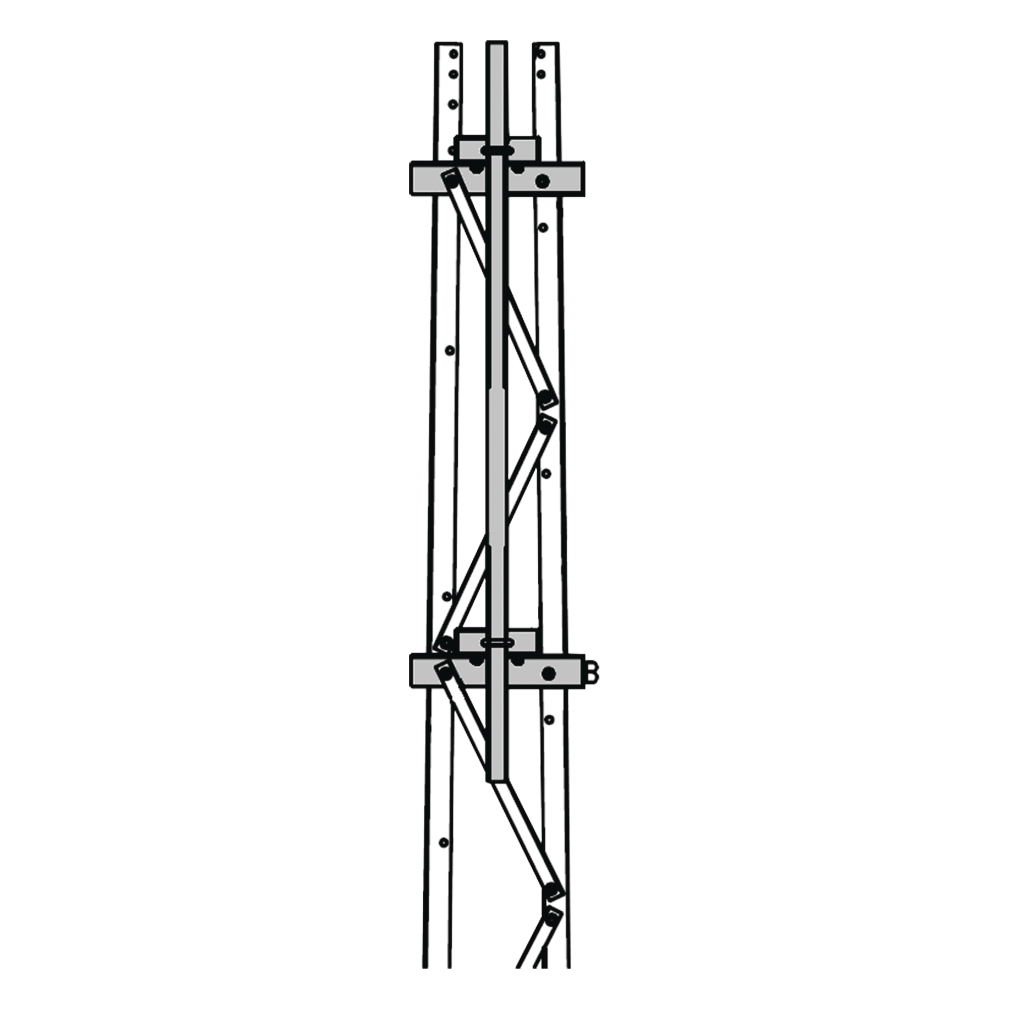 Mástil 2-3/8" x 1.8 m para Montaje en Cara de Torre Super Titan Secciones 3 a 7.