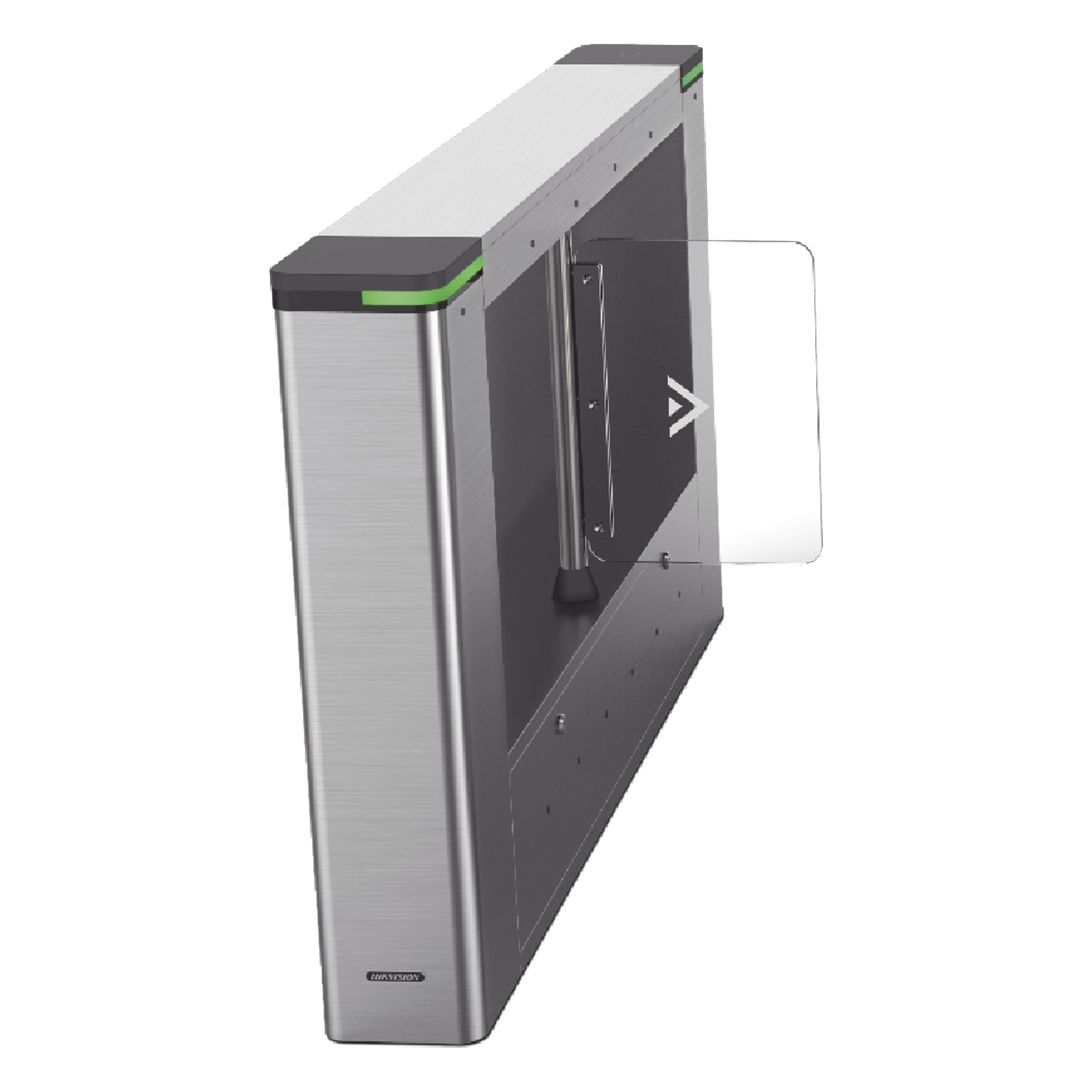 Torniquete IZQUIERDO tipo Swing para Carril de 90 cms / Incluye Lector de Tarjeta / TCP/IP / Administrable por iVMS-4200 (Requiere Torniquete Derecho) / 6,000,000 MCBF / 12 Pares de IR — HIKVISION · SKU DS-K3B501SX-L/M-DP90