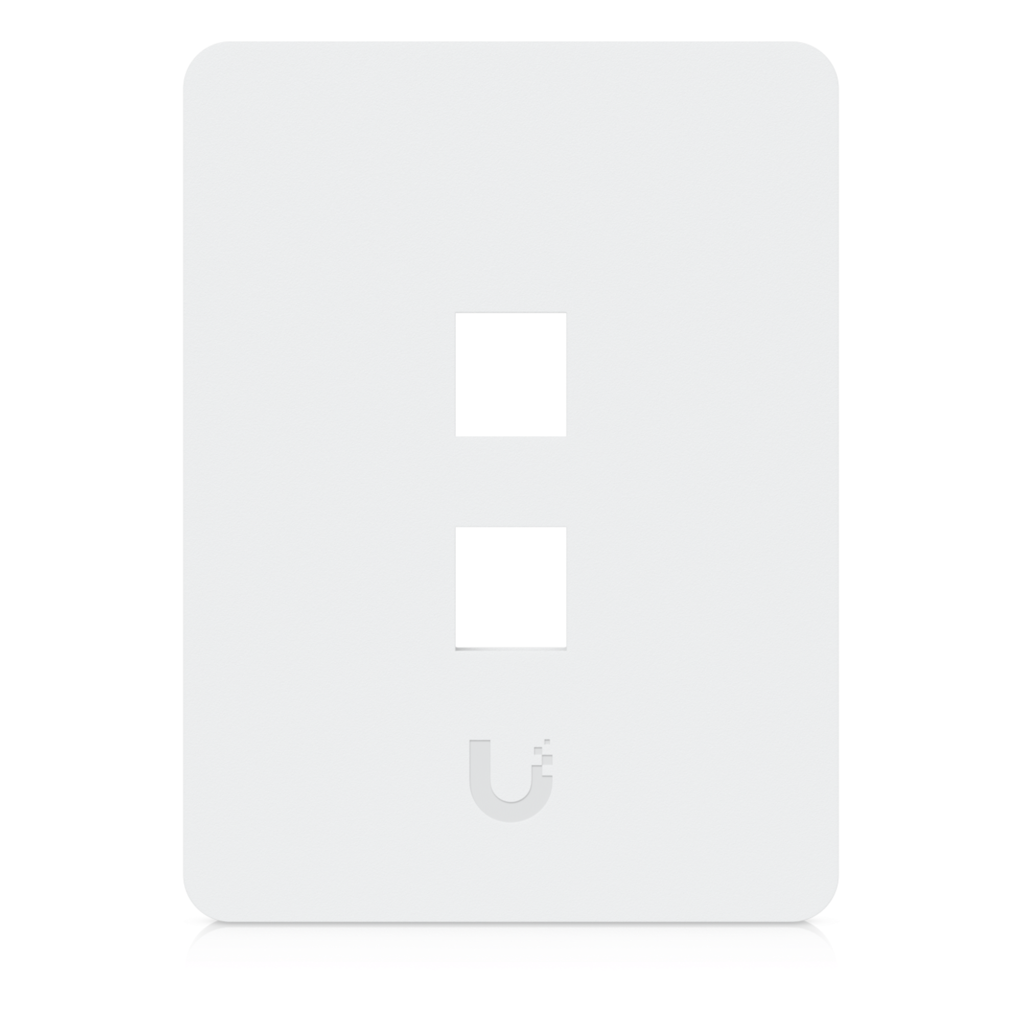 Placa de Pared Vertical Universal para Keystone de 2 Puertos con Cubierta Pintable, Acabado Personalizable, Paquete con 4 Piezas — UBIQUITI · SKU UACC-WP-KEYSTONE-V-2P