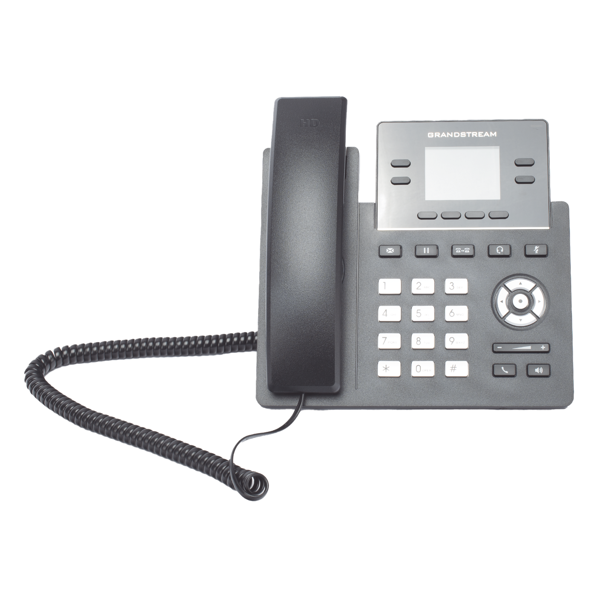 Teléfono IP Grado Operador, 4 líneas SIP con 2 cuentas, puertos Gigabit PoE, pantalla a color 2.4", codec Opus, IPV4/IPV6 con gestión en la nube GDMS — GRANDSTREAM · SKU GRP2612G