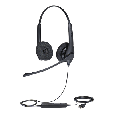 Jabra Biz 1500 Duo, auricular profesional con cancelación de ruido, ideal para contact center con conexión USB (1559-0159) — JABRA · SKU BIZ-1500-DUO-USB