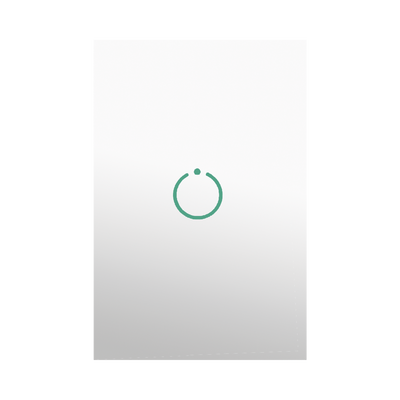 (ZWAVE) Interruptor On/Off panel táctil touch inalámbrico Zwave Plus 1 boton. Compatible con Hubitat HC8, Álula M2M, otro