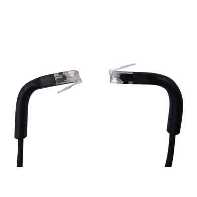 Mini Patch Cord Cat6 Ultra Slim 1.5 Metros (4.92 Pies) Negro ? Ahorra Espacio sin Organizadores, con Bota Flexible