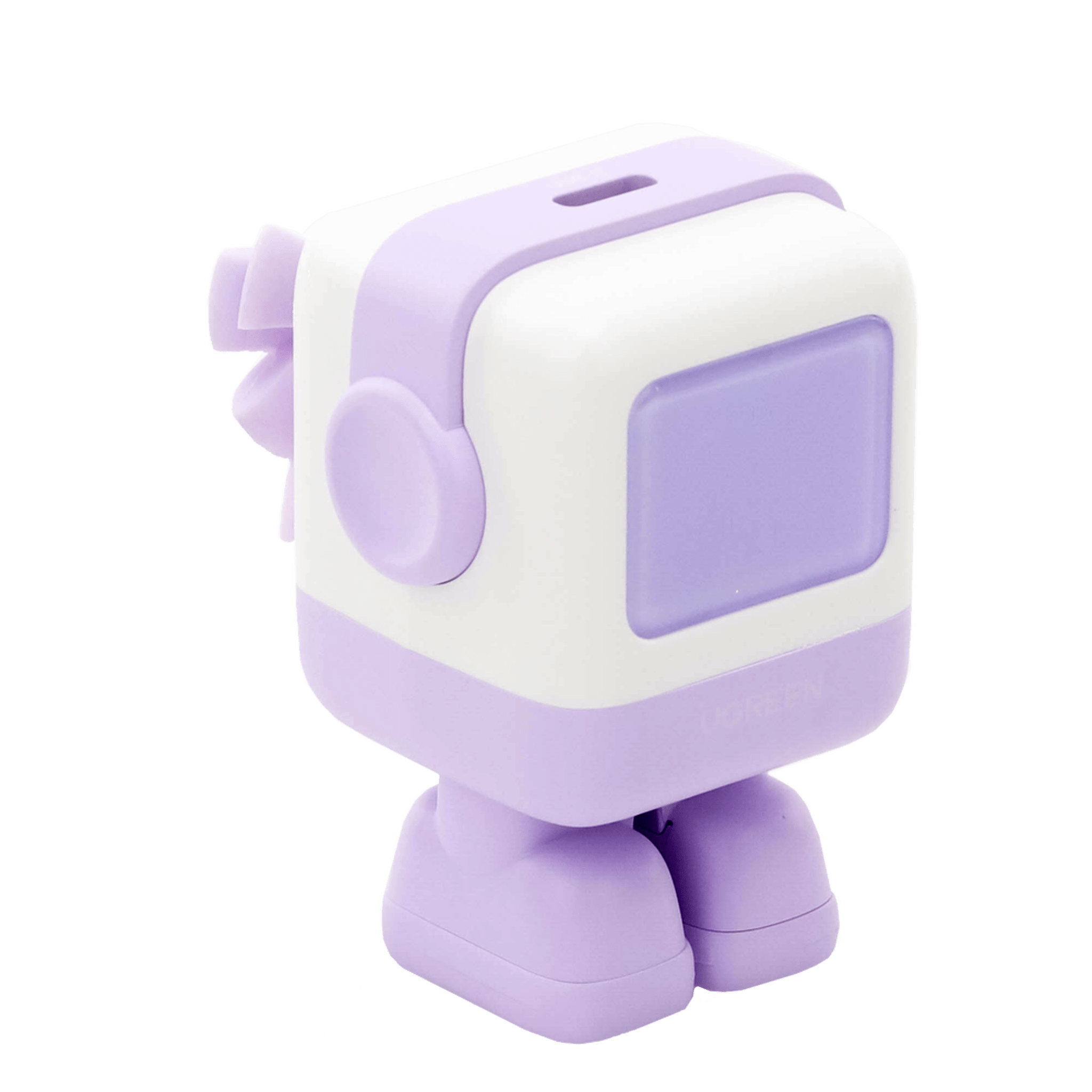 Cargador Mini GaNRobot 30W serie UNO | 1 USB-C de Carga Rápida | Tecnología GaN II | Multiprotocolo PD/QC/SCP/FCA | Carga Inteligente | Pantalla LED | Zapato Magnético Extraíble | Thermal Guard | Color Lila.