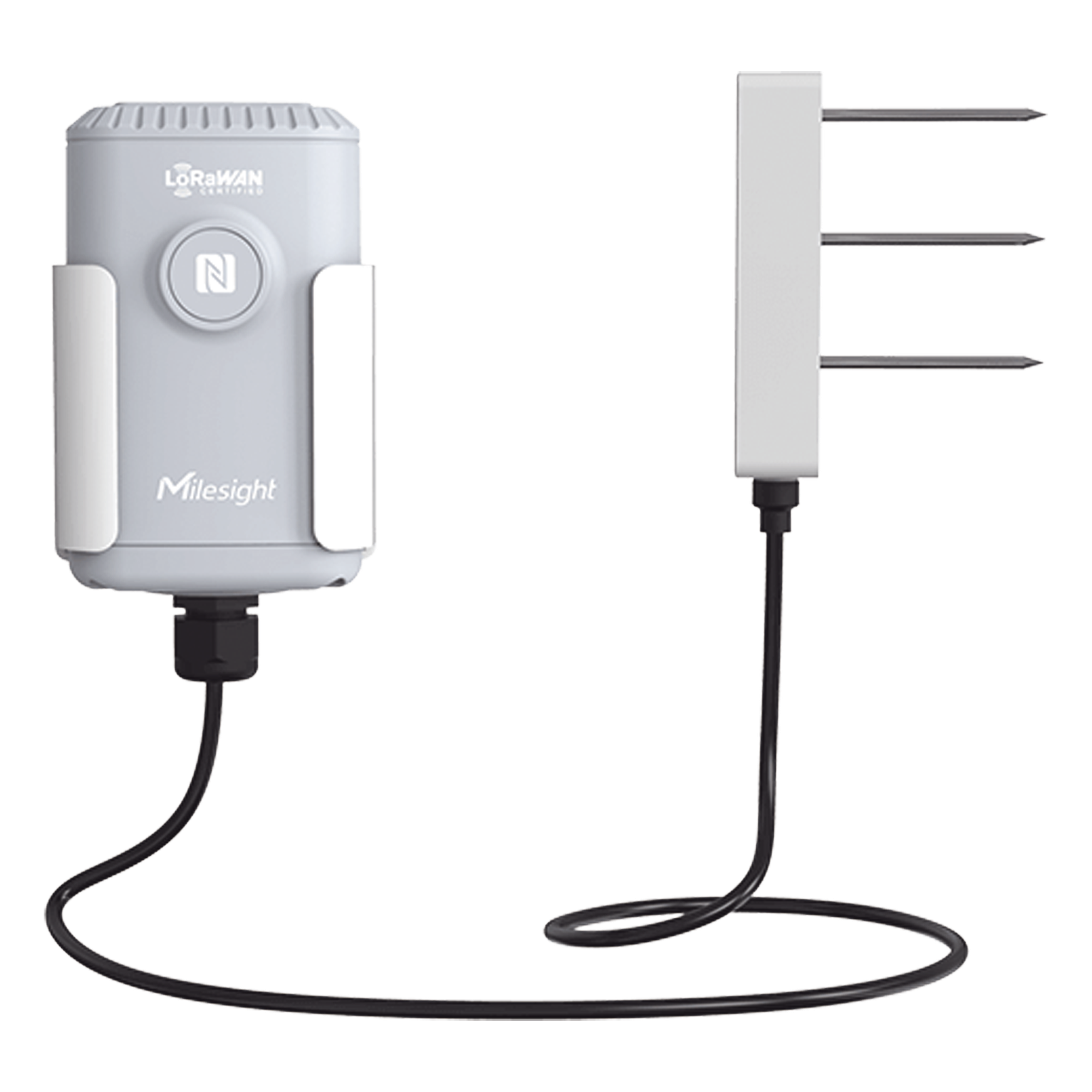 Sensor IoT de Suelo LoRaWAN / Humedad, Temperatura y Conductividad / Sonda FDR de Precisión / Batería 19,000 mAh (10 Años) / NFC + Milesight IoT Cloud — MILESIGHT · SKU EM500-SMTC